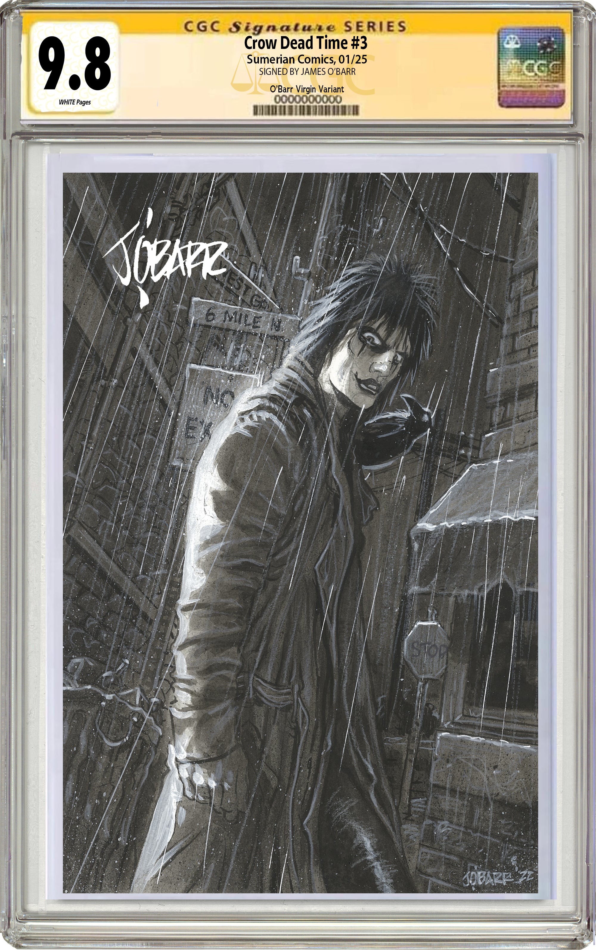 CROW DEAD TIME #3 JAMES O'BARR FANEXPO DALLAS EXCLUSIVE VIRGIN VARIANT