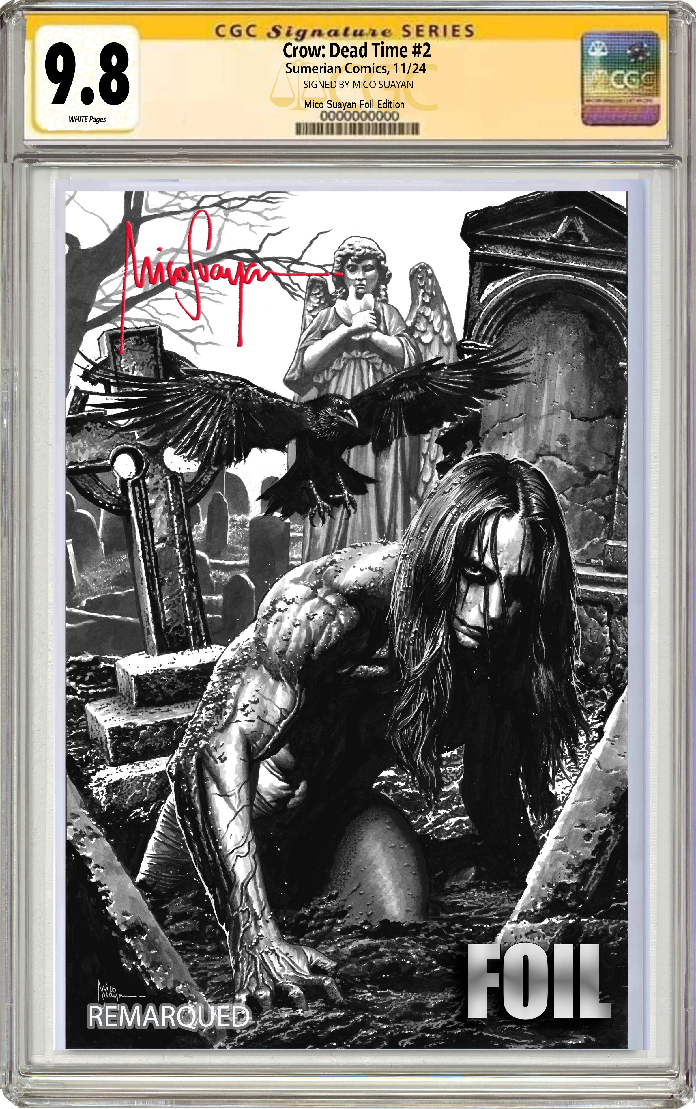 CROW DEAD TIME #2 MICO SUAYAN EXCLUSIVE VIRGIN FOIL VARIANT OPTIONS LIMITED TO 75 11-06-24