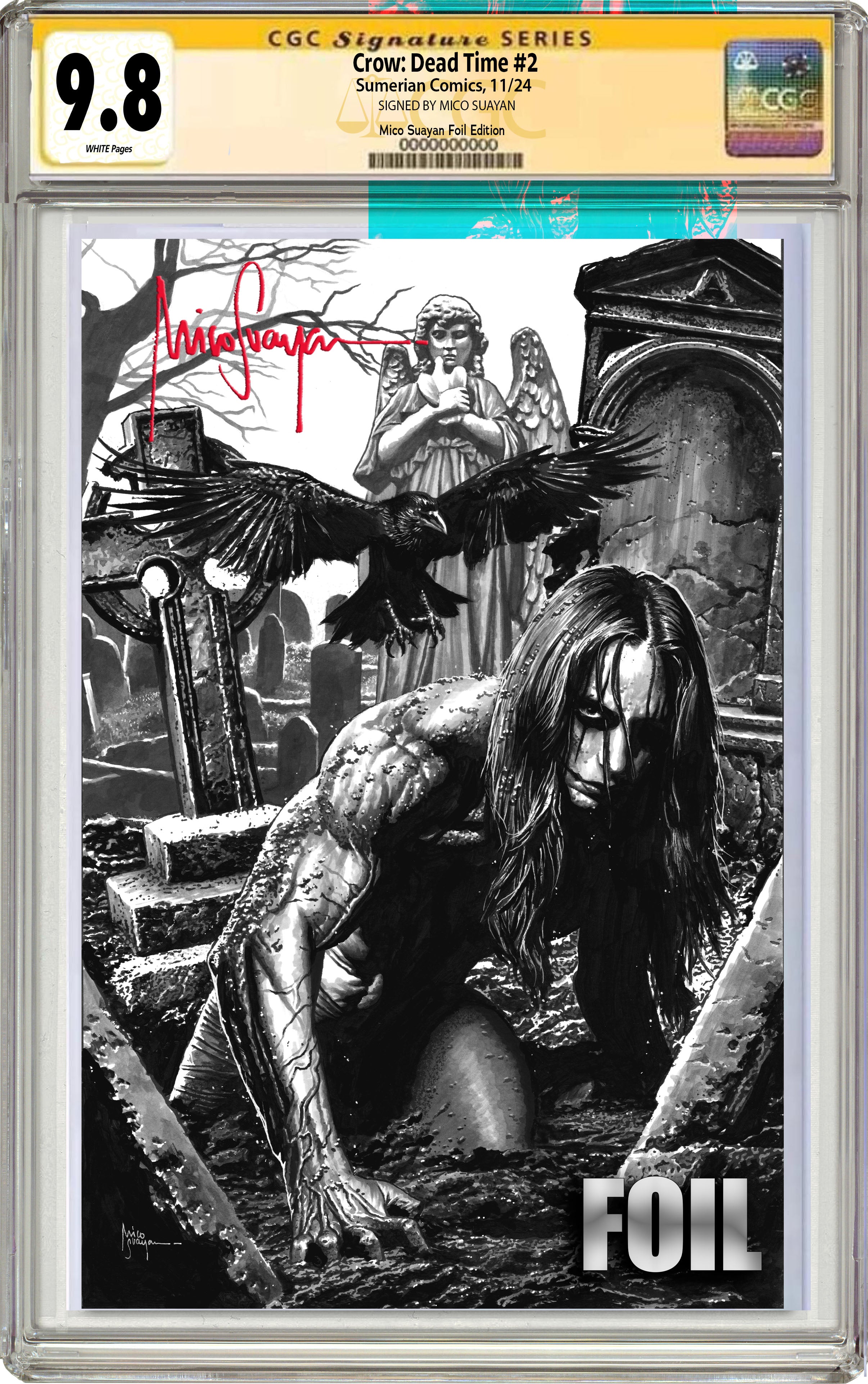 CROW DEAD TIME #2 MICO SUAYAN EXCLUSIVE VIRGIN FOIL VARIANT OPTIONS LIMITED TO 75 11-06-24