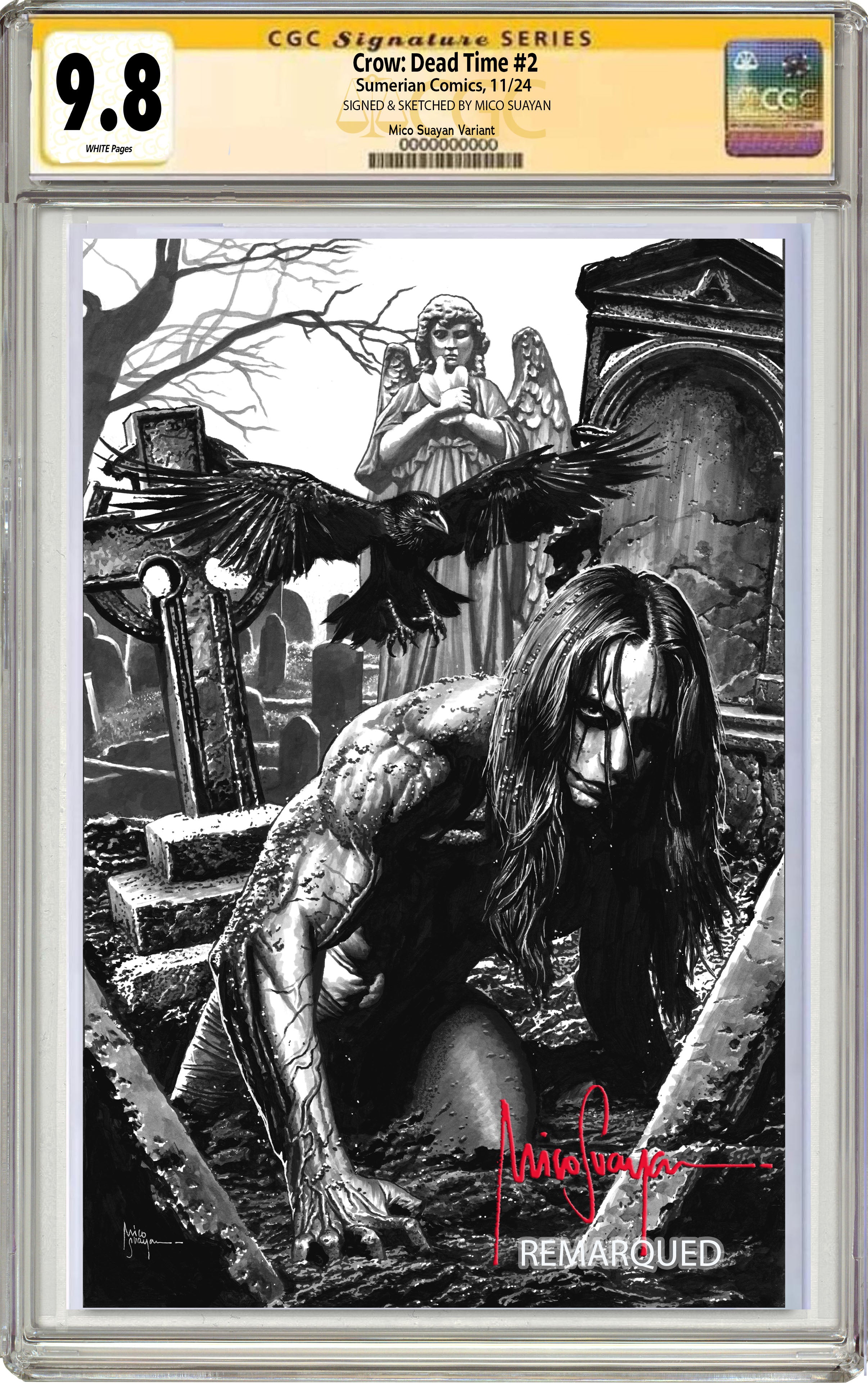 CROW DEAD TIME #2 MICO SUAYAN EXCLUSIVE VIRGIN VARIANT OPTIONS LIMITED TO 200 11-06-24