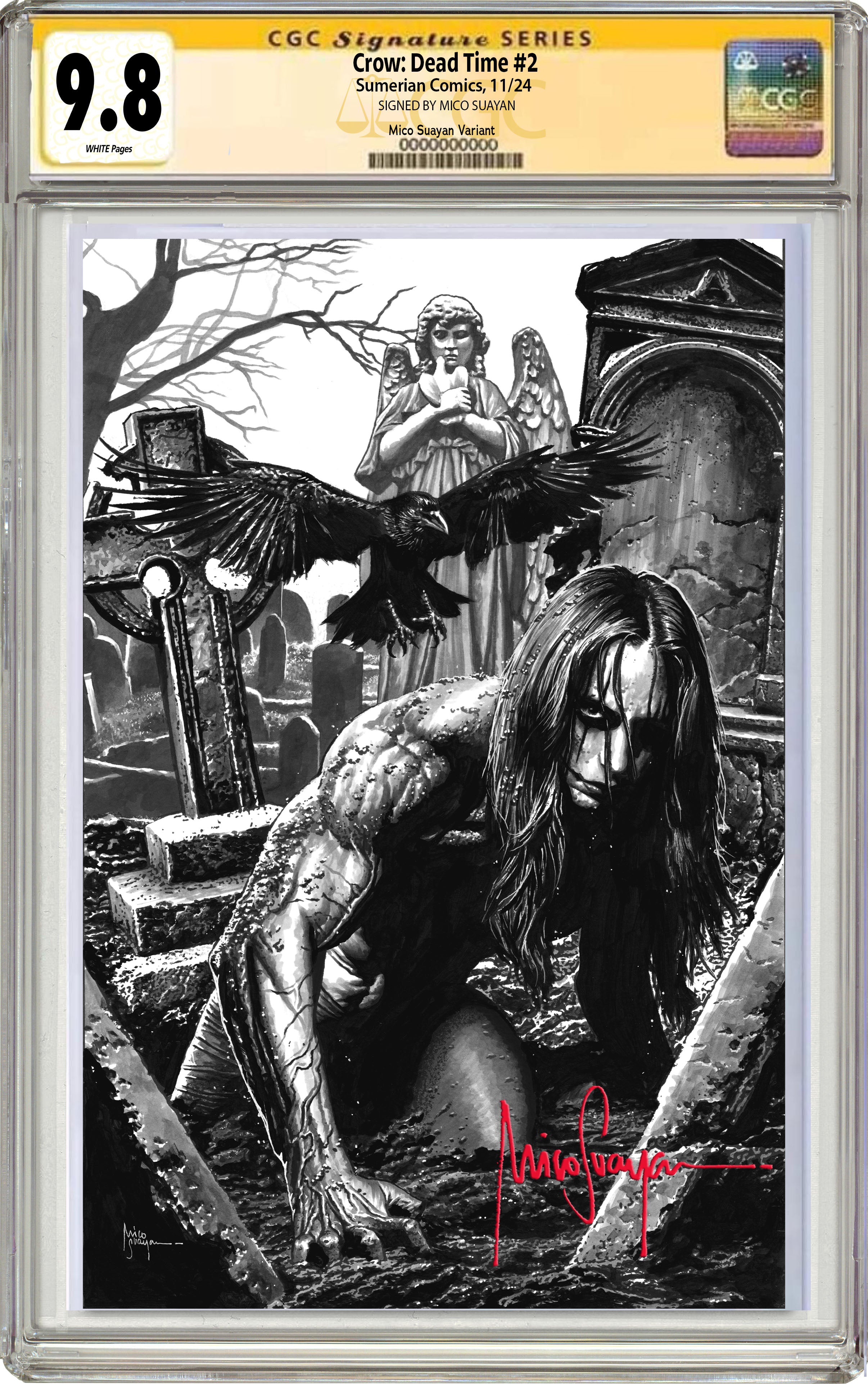 CROW DEAD TIME #2 MICO SUAYAN EXCLUSIVE VIRGIN VARIANT OPTIONS LIMITED TO 200 11-06-24