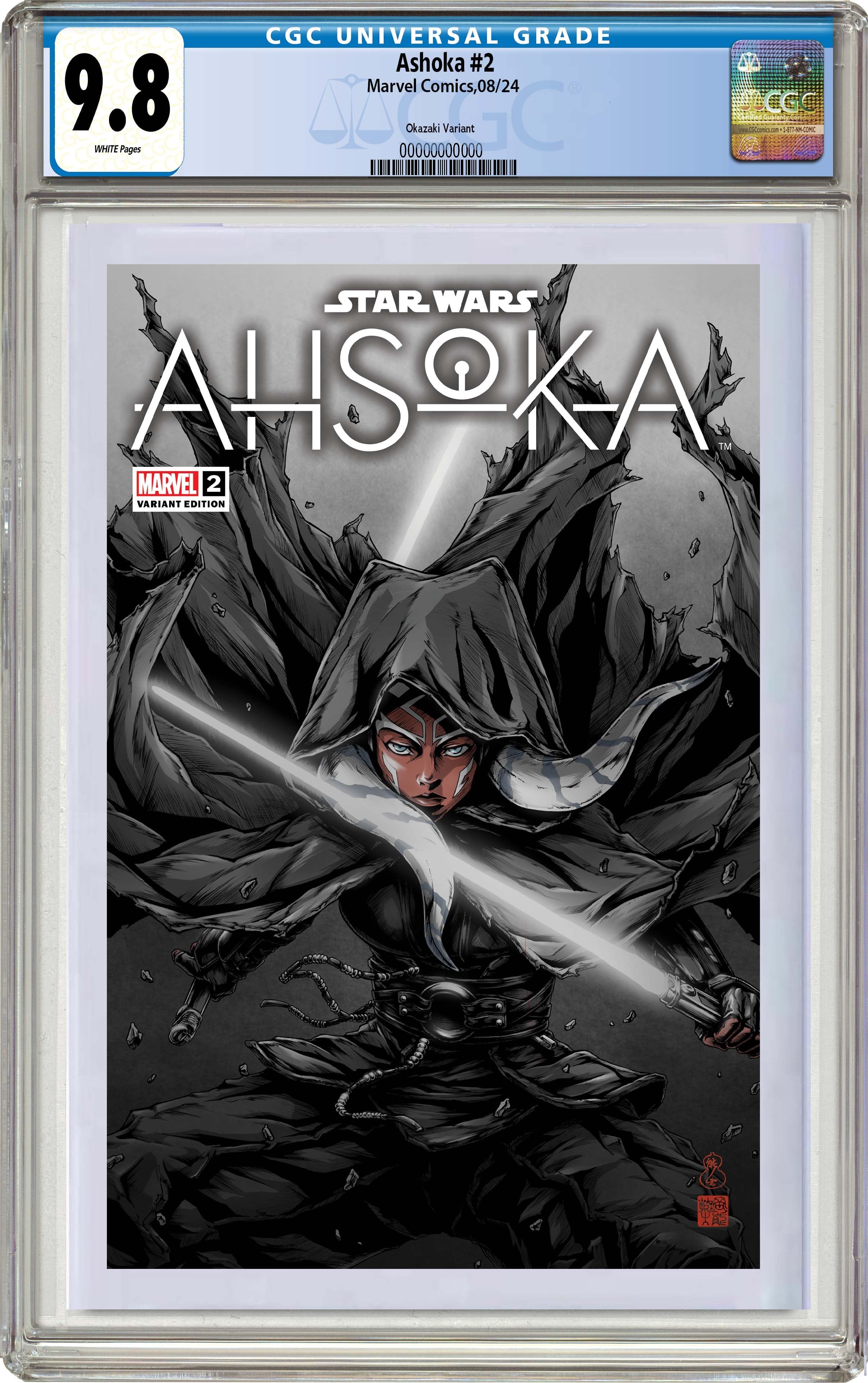 STAR WARS: AHSOKA #2 TAKASHI OKAZAKI LIMITED EDITION EXCLUSIVE VARIANT COVERS 08-28-24