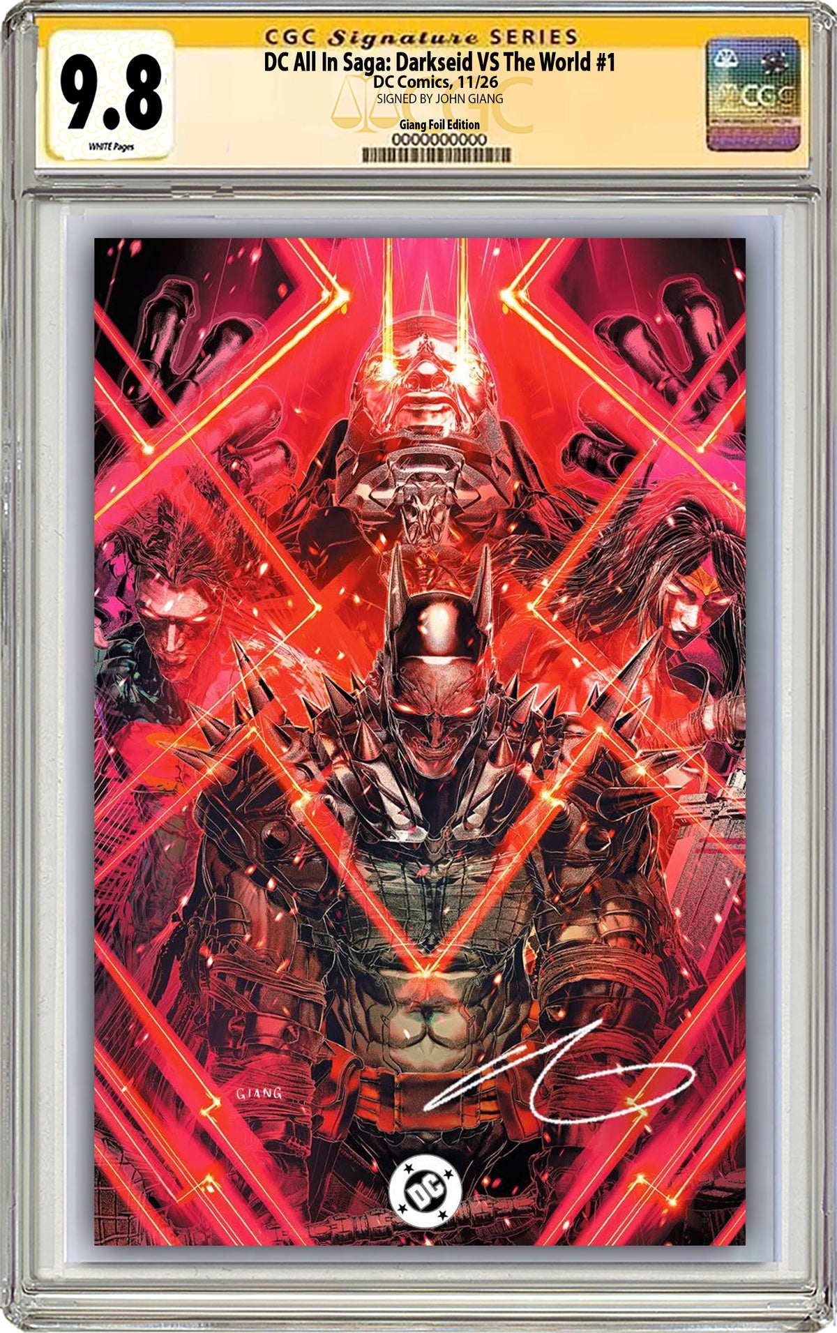 DC ALL IN SAGA DARKSEID VS THE WORLD #1 JOHN GIANG EXCLUSIVE VARIANT COVERS (CGC GRADED EDITION)