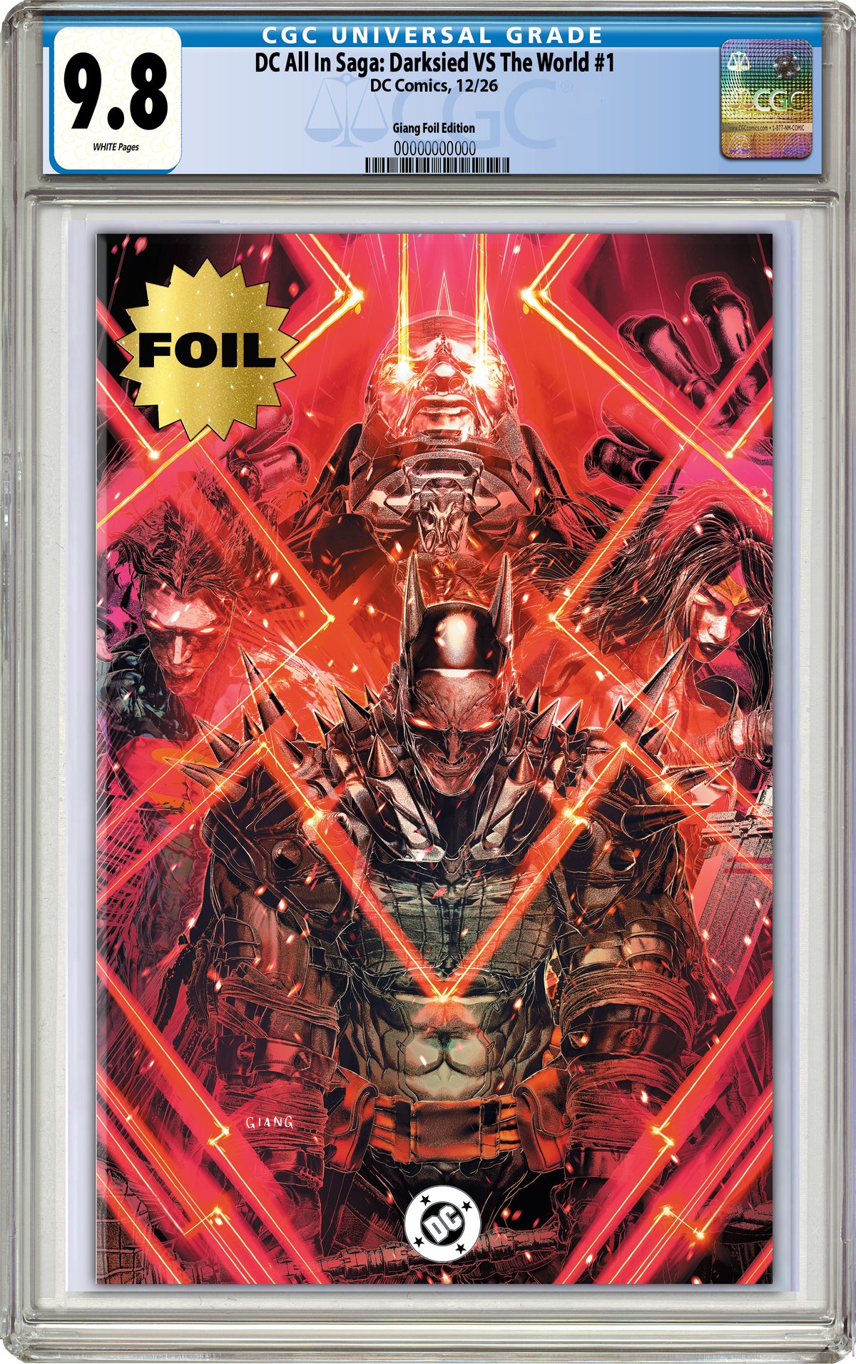 DC ALL IN SAGA DARKSEID VS THE WORLD #1 JOHN GIANG EXCLUSIVE VARIANT COVERS (CGC GRADED EDITION)