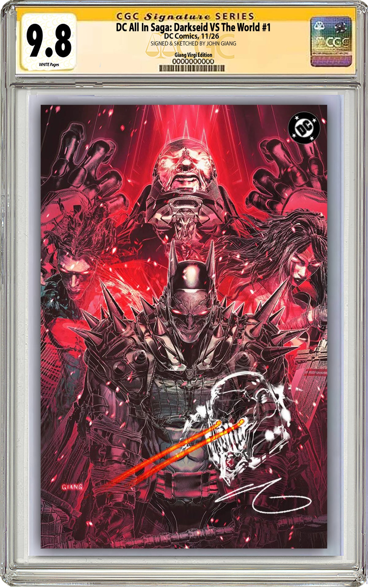 DC ALL IN SAGA DARKSEID VS THE WORLD #1 JOHN GIANG EXCLUSIVE VARIANT COVERS (CGC GRADED EDITION)