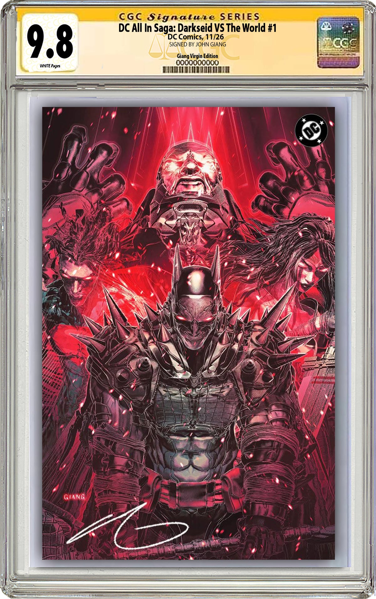 DC ALL IN SAGA DARKSEID VS THE WORLD #1 JOHN GIANG EXCLUSIVE VARIANT COVERS (CGC GRADED EDITION)