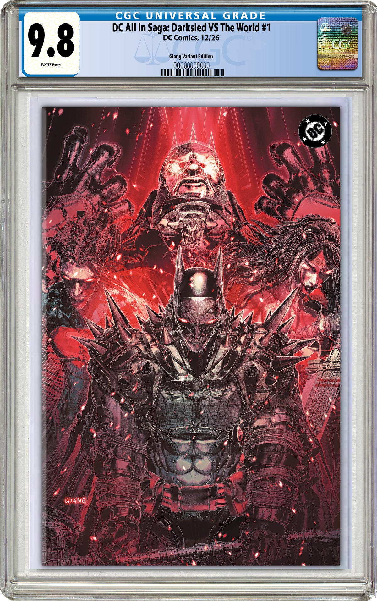 DC ALL IN SAGA DARKSEID VS THE WORLD #1 JOHN GIANG EXCLUSIVE VARIANT COVERS (CGC GRADED EDITION)