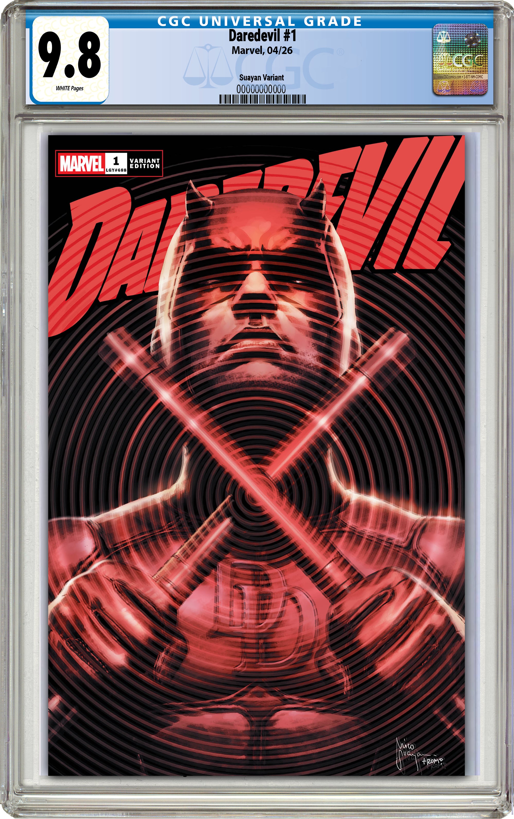 DAREDEVIL #1 MICO SUAYAN C2E2 EXCLUSIVE VARIANT COVERS [04-01-26]