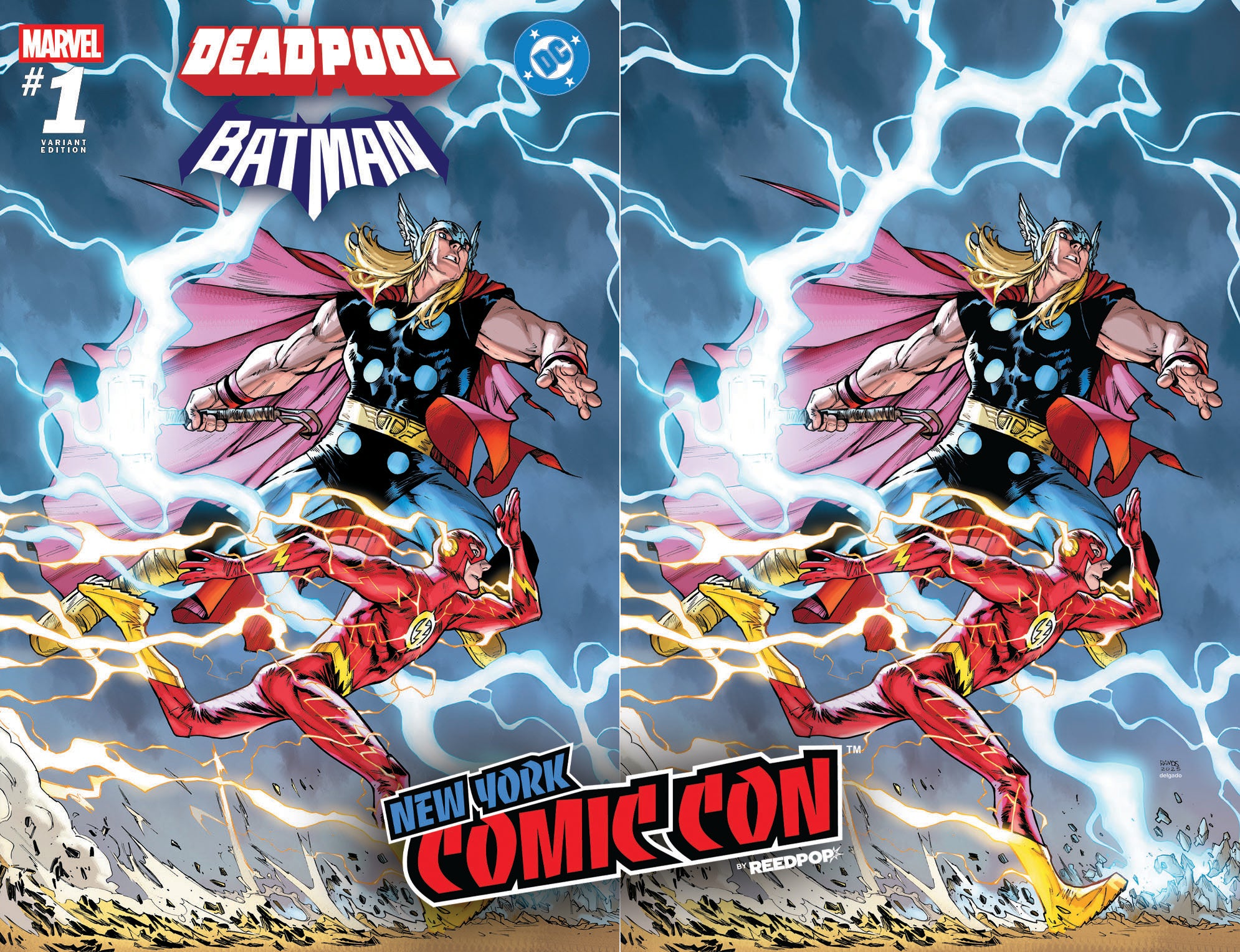 MARVEL/DC: DEADPOOL/BATMAN #1 HUMBERTO RAMOS NYCC EXCLUSIVE VARIANT COVER OPTIONS