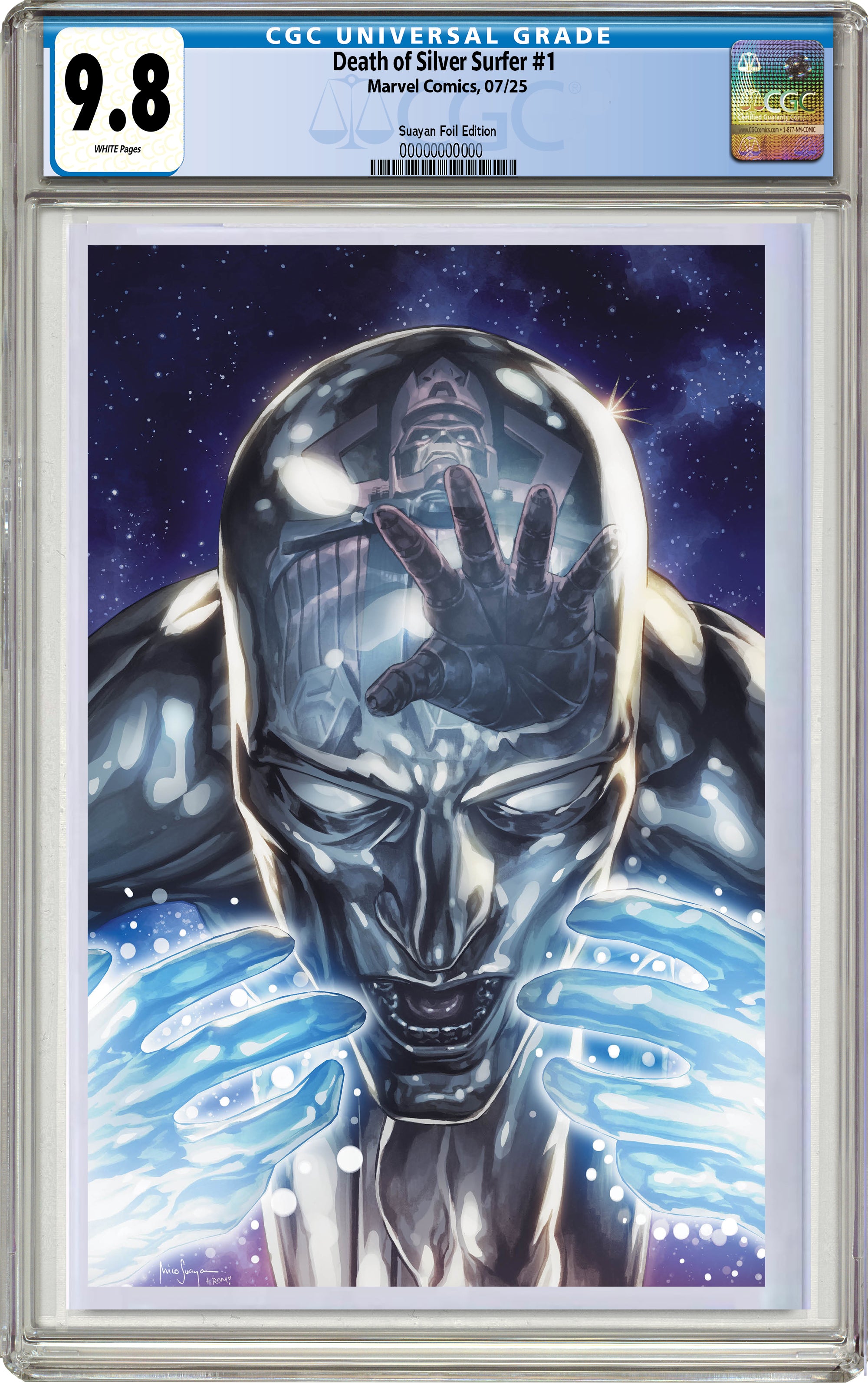 DEATH OF SILVER SURFER #1 MICO SUAYAN FANEXPO CHICAGO EXCLUSIVE FOIL EDITION OPTIONS