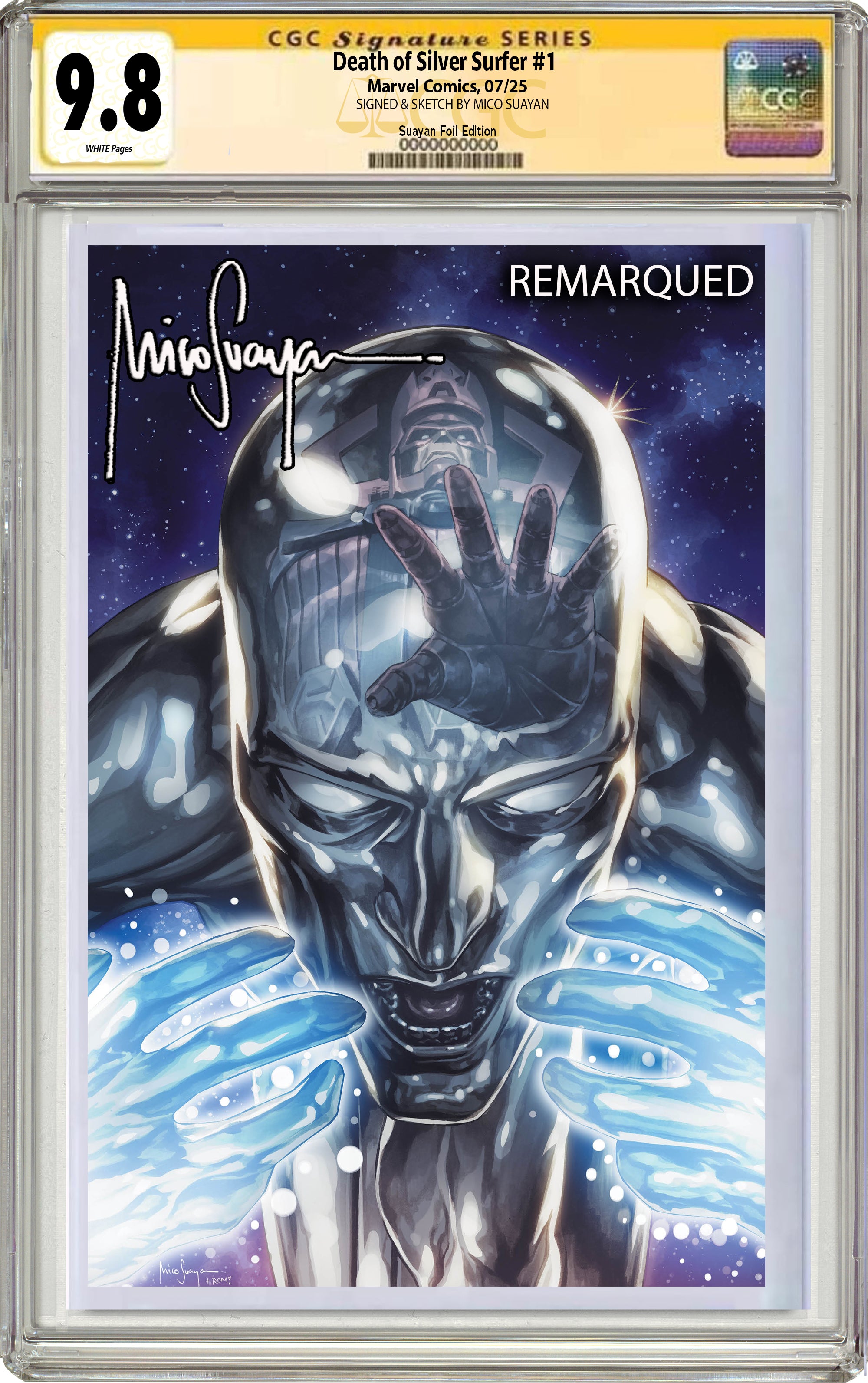 DEATH OF SILVER SURFER #1 MICO SUAYAN FANEXPO CHICAGO EXCLUSIVE FOIL EDITION OPTIONS