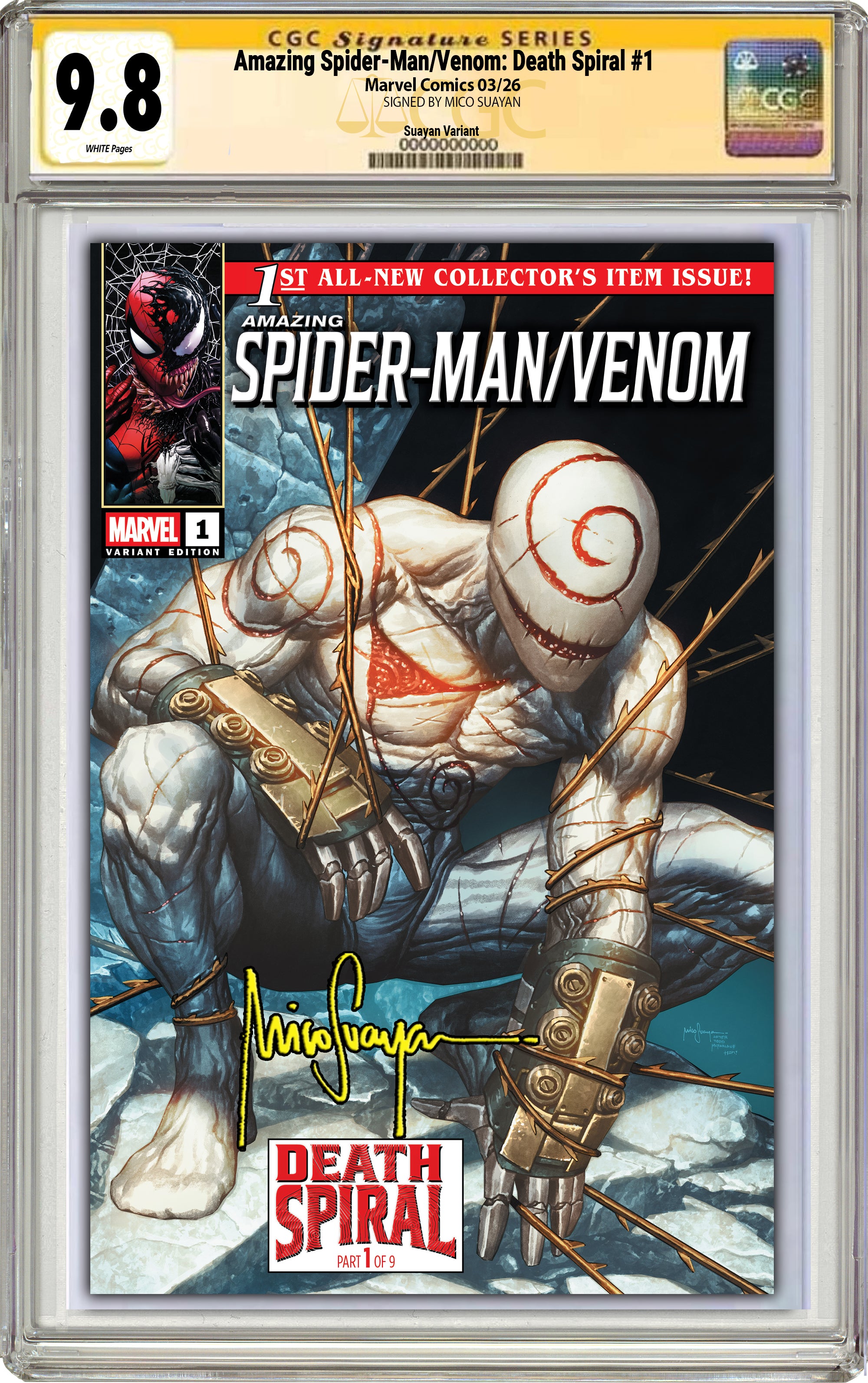 AMAZING SPIDER-MAN VENOM DEATH SPIRAL #1 MICO SUAYAN MEGACON EXCLUSIVE VARIANT COVERS  [02-25-26 ]