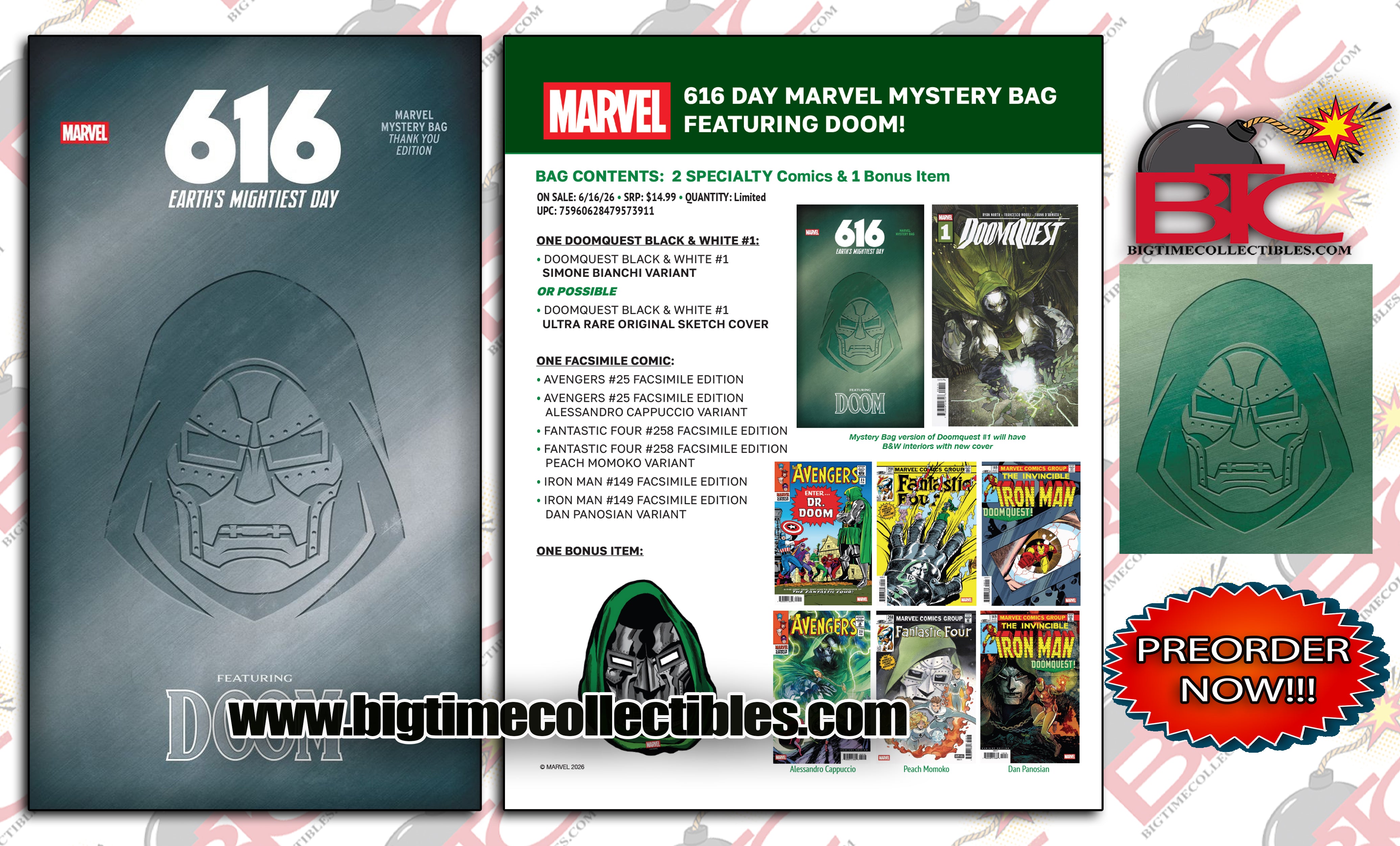 616 DAY MARVEL MYSTERY BAG FEATURING DOOM [ON SALE EDITION] -- [06-17-26]