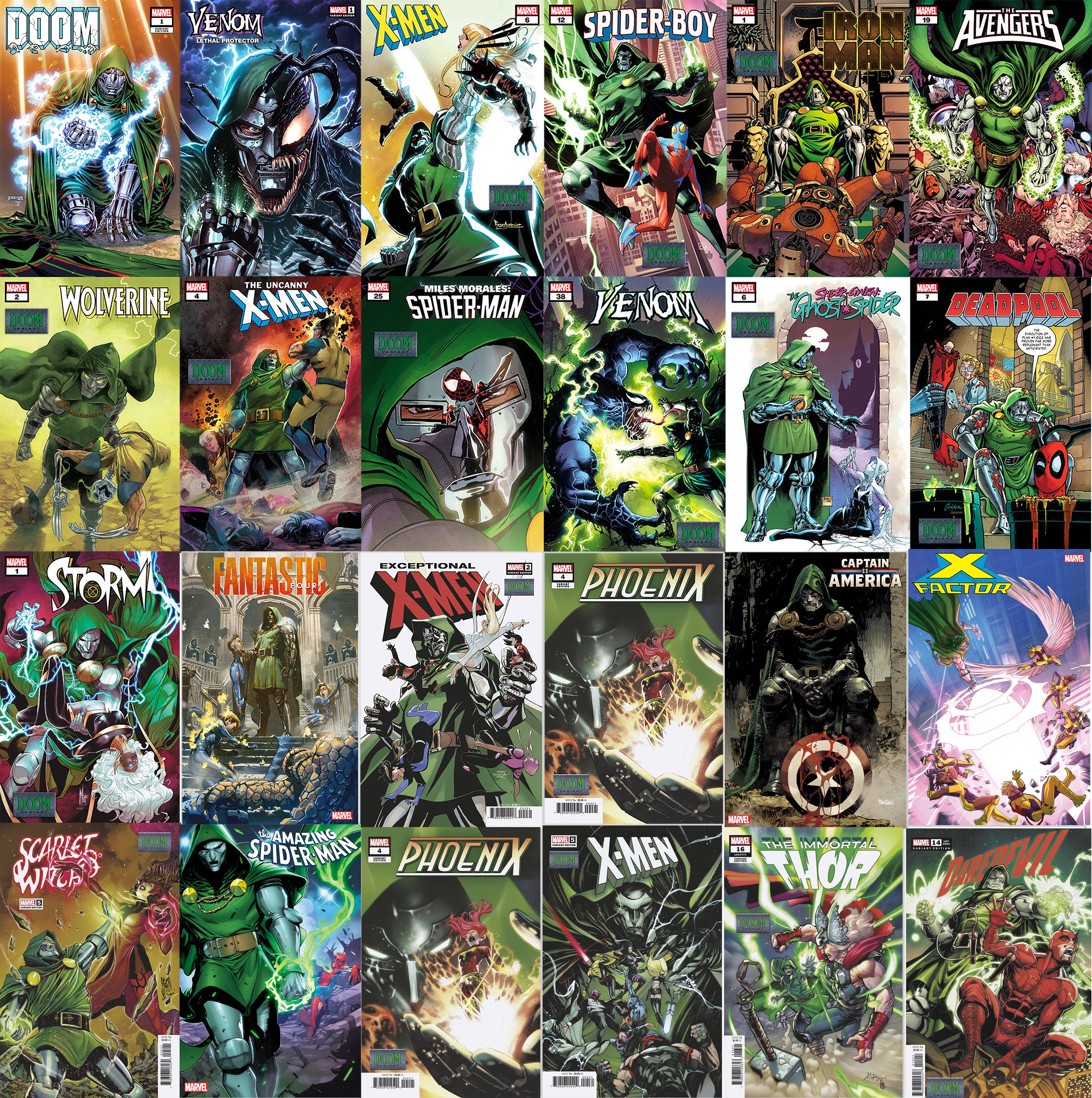 DOOM VARIANTS ULTIMATE 24-PACK BUNDLE DEAL W/DOOM EXCLUSIVE COVERS STOCK DATE 10-30-24