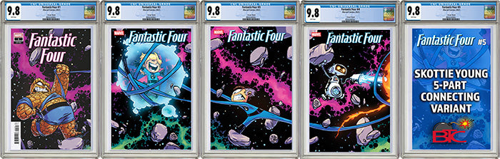 FANTASTIC FOUR #1-5 SKOTTIE YOUNG 5-PART CONNECTING VARIANT SET OPTIONS -- [Expected In Stock Date : 11-12-25]