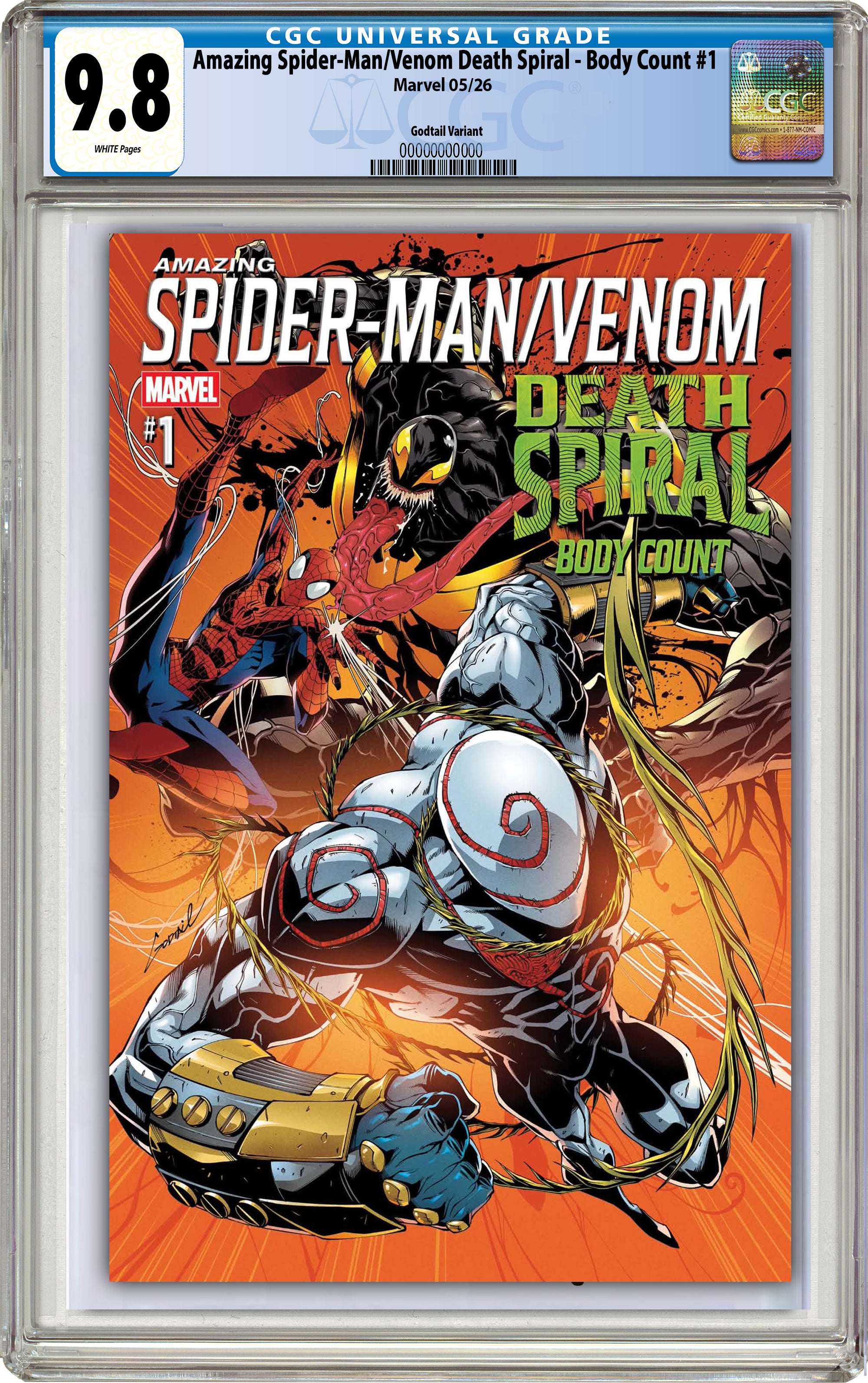 AMAZING SPIDER-MAN/VENOM: DEATH SPIRAL - BODY COUNT #1 GODTAIL EXCLUSIVE VARIANT COVERS