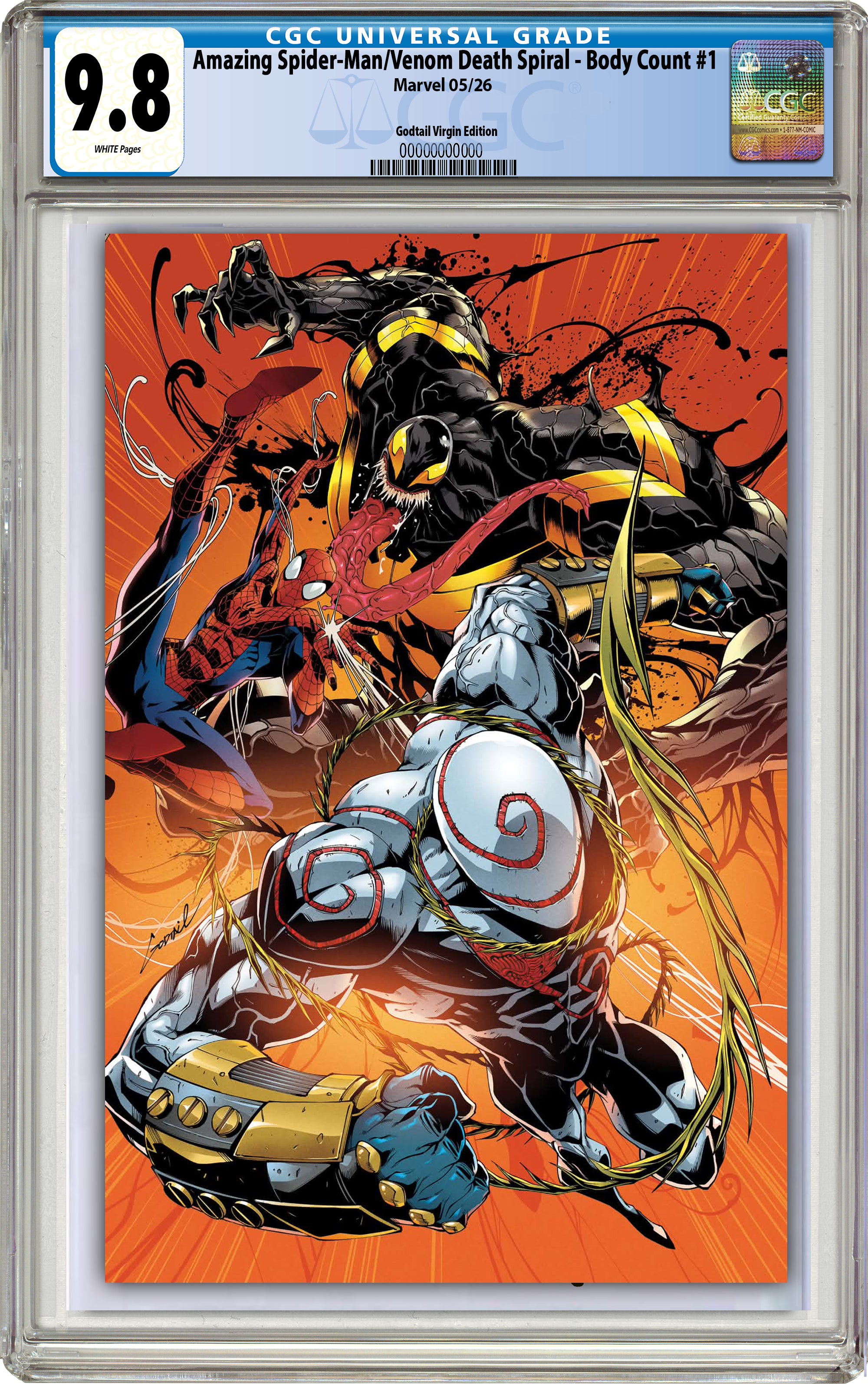 AMAZING SPIDER-MAN/VENOM: DEATH SPIRAL - BODY COUNT #1 GODTAIL EXCLUSIVE VARIANT COVERS