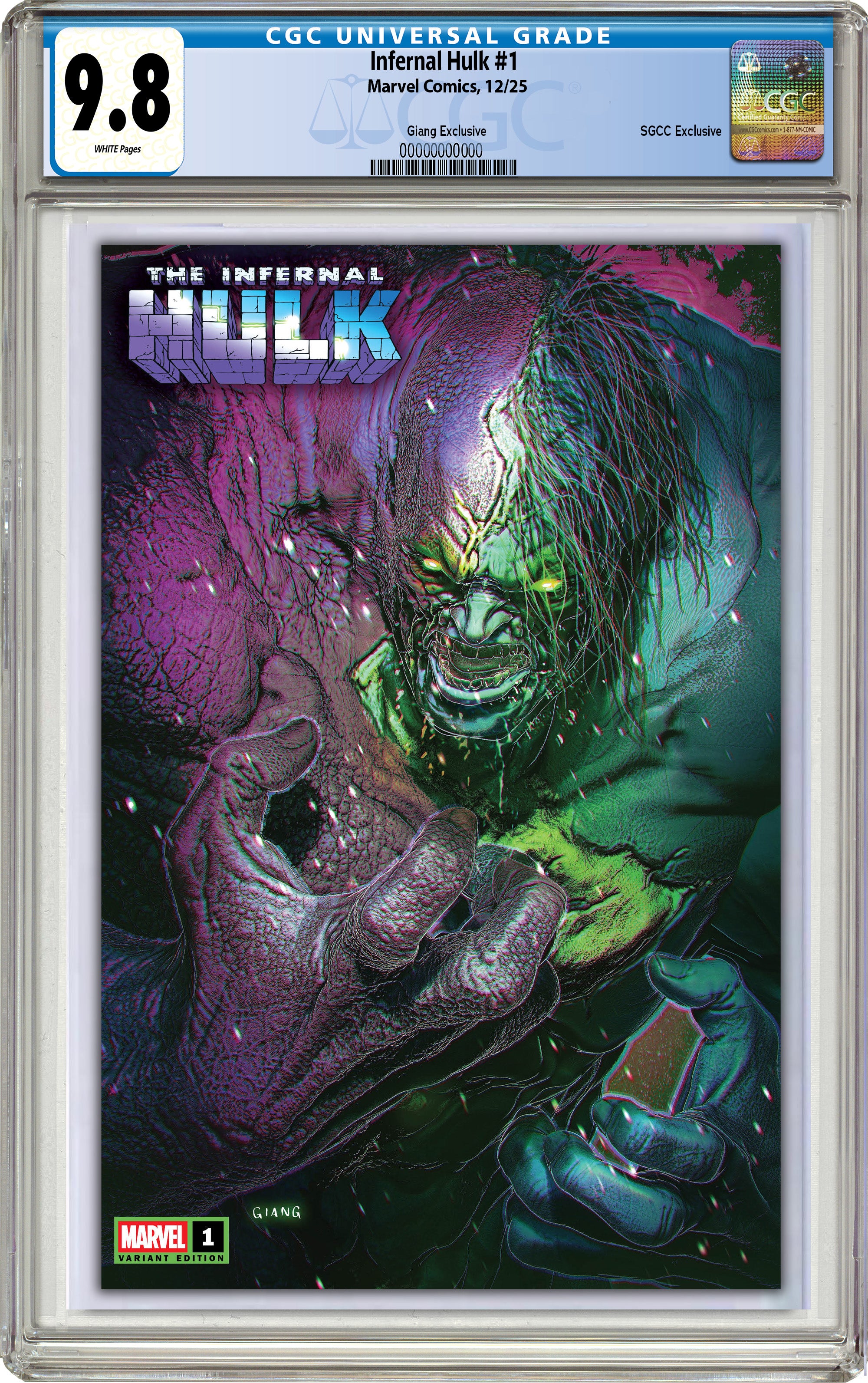 INFERNAL HULK #1 JOHN GIANG "INFERNAL MONSTER" SGCC EXCLUSIVE VARIANT COVERS  -- [11-26-25]