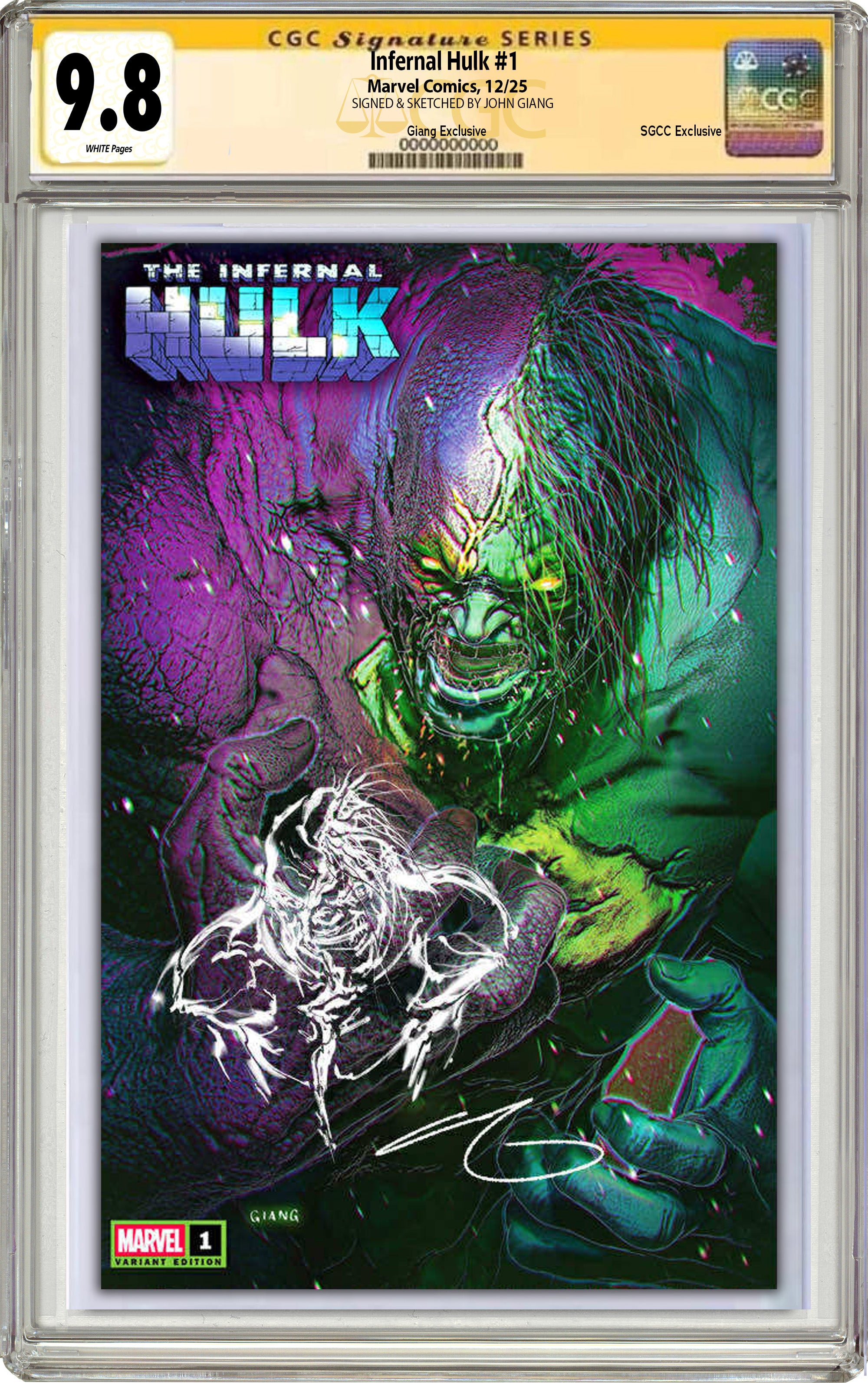 INFERNAL HULK #1 JOHN GIANG "INFERNAL MONSTER" SGCC EXCLUSIVE VARIANT COVERS  -- [11-26-25]