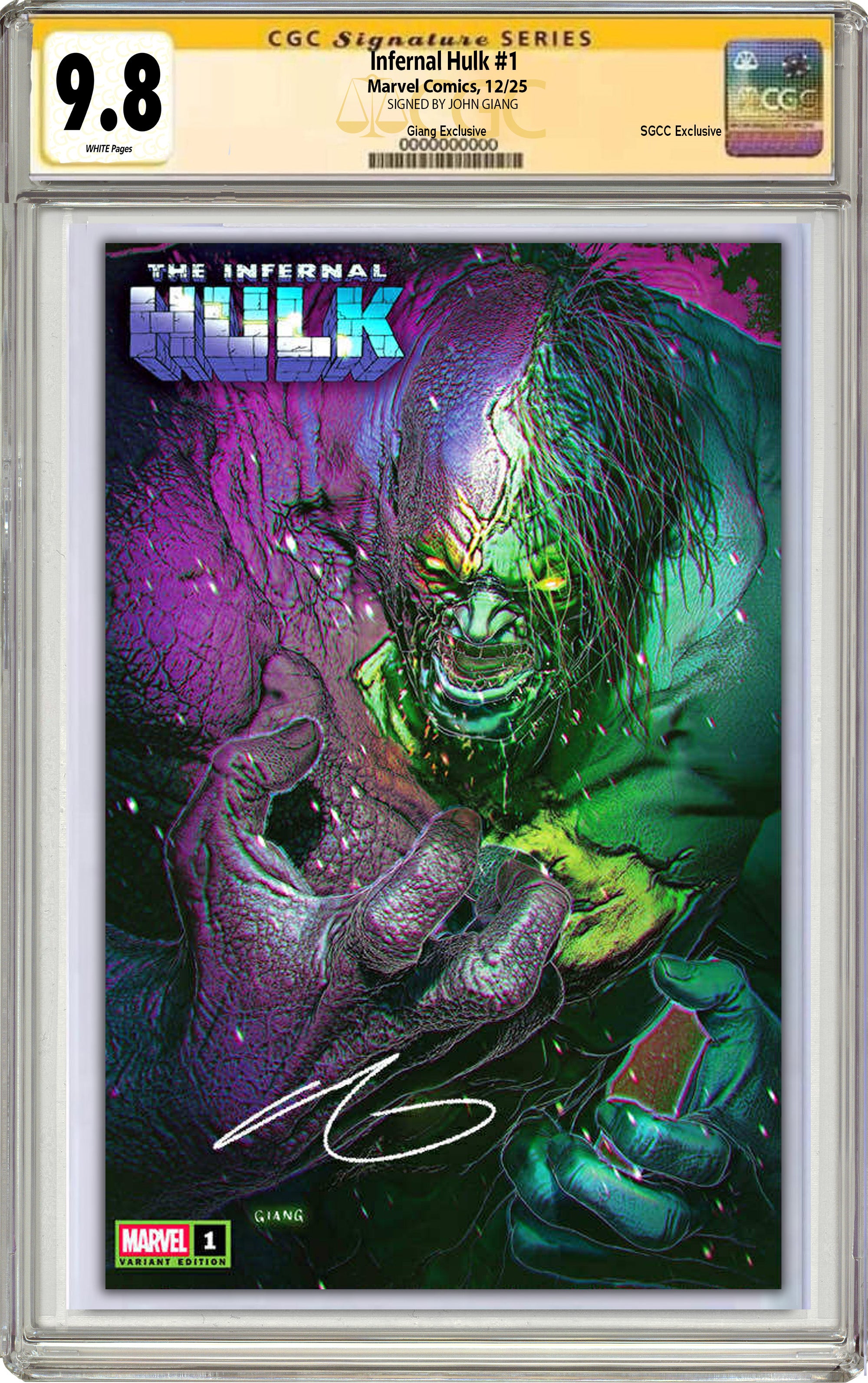 INFERNAL HULK #1 JOHN GIANG "INFERNAL MONSTER" SGCC EXCLUSIVE VARIANT COVERS  -- [11-26-25]