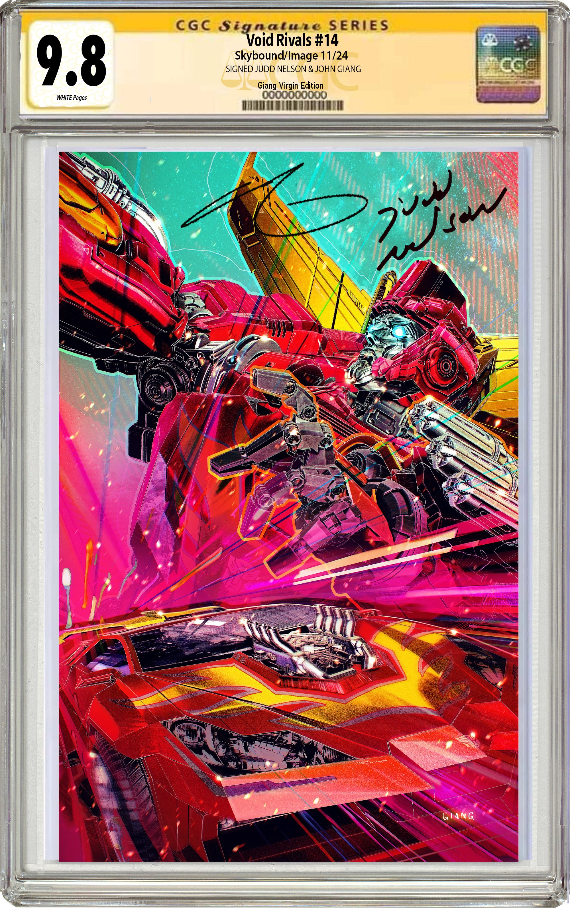 VOID RIVALS #14 BTC EXCLUSIVE SIGNED BY JUDD NELSON & JOHN GIANG CGC 9.6 OR BETTER