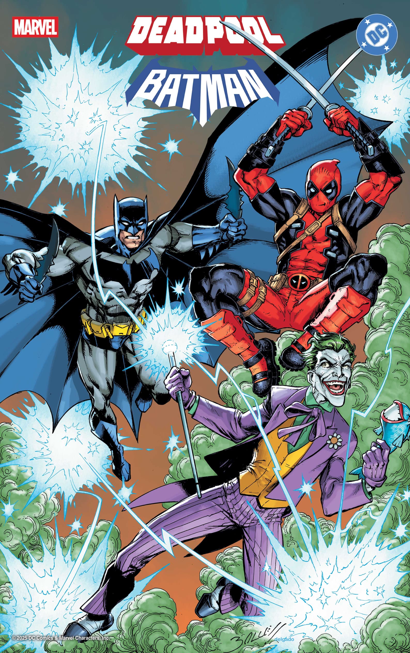 MARVEL/DC: DEADPOOL/BATMAN #1 MARK BAGLEY FOIL VARIANT  -- [Expected In Stock Date : 09-17-25 ]