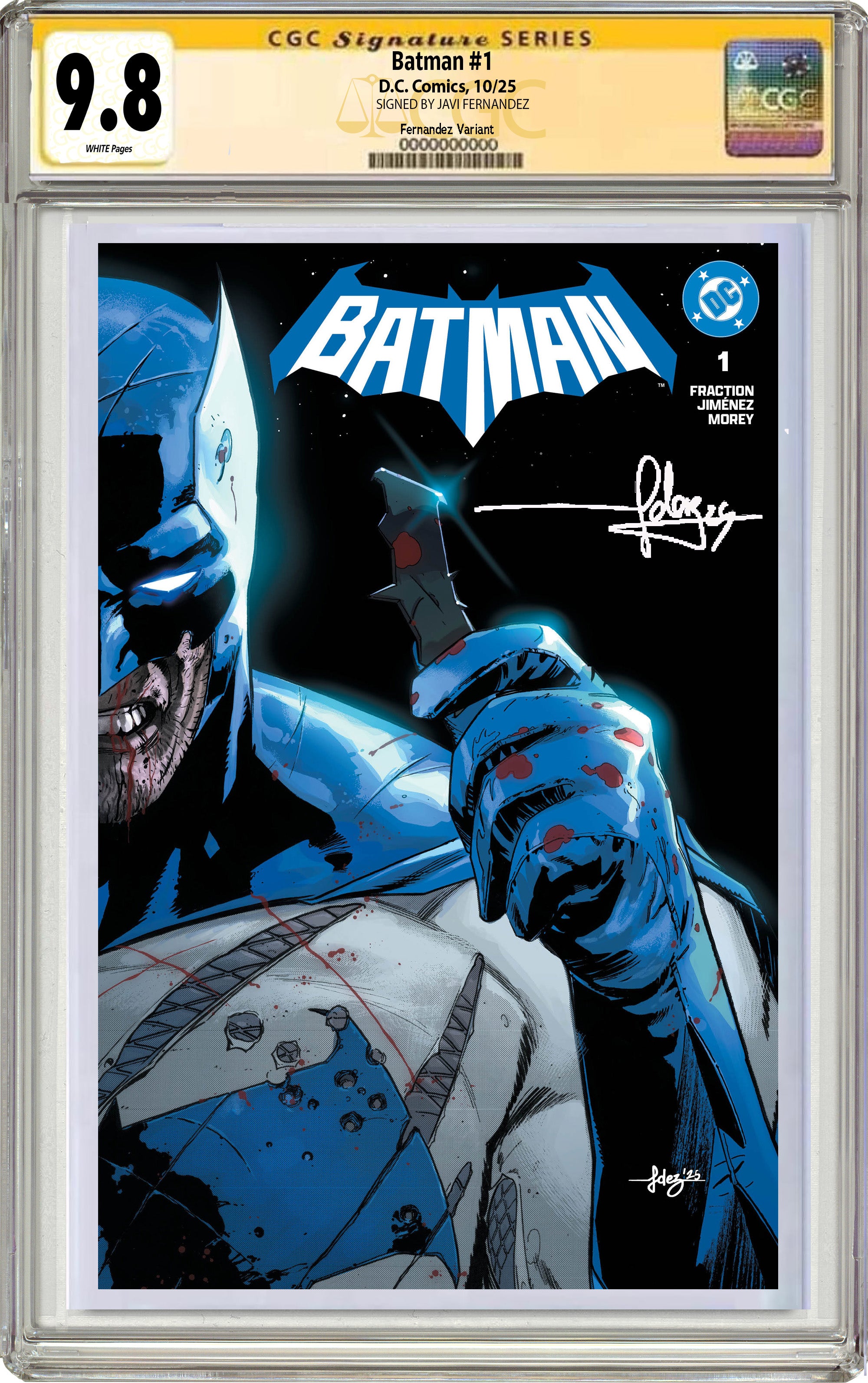 BATMAN #1 JAVIER FERNANDEZ NYCC BATTLE DAMAGED EXCLUSIVE VARIANT COVER