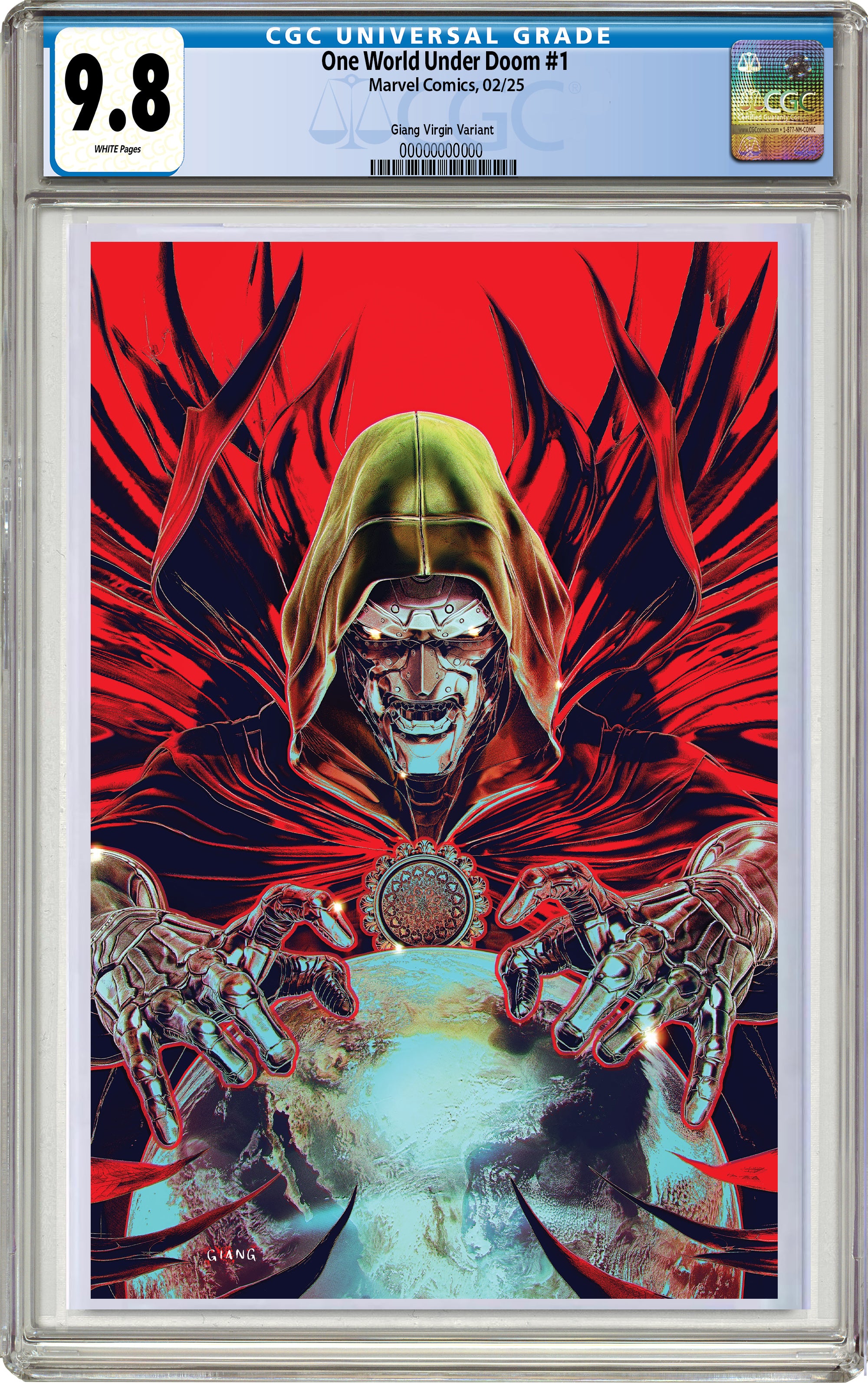 ONE WORLD UNDER DOOM #1 JOHN GIANG NEGATIVE BLEED EXCLUSIVE VARIANT COVERS 02-12-25