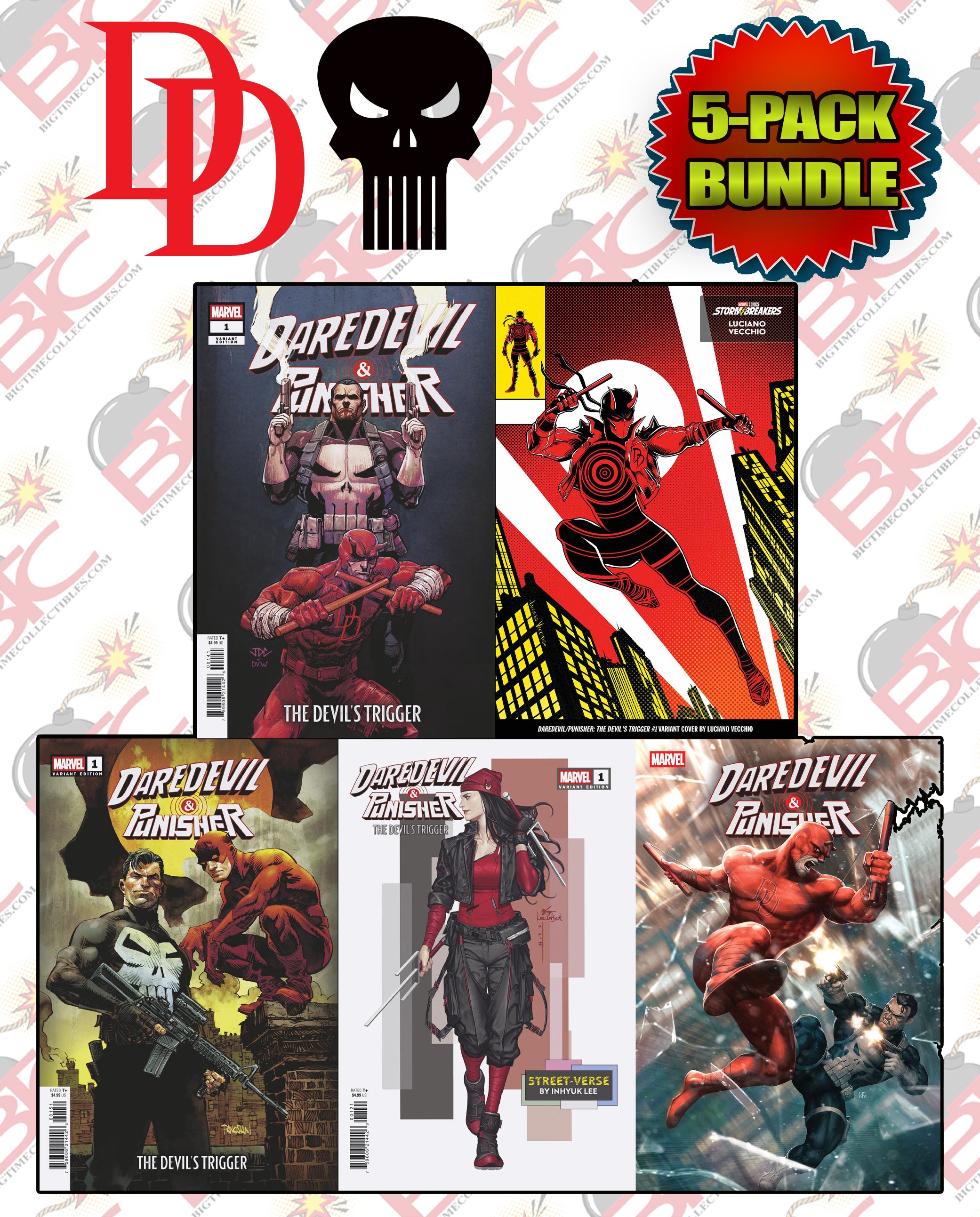 DAREDEVIL/PUNISHER: THE DEVIL'S TRIGGER #1 5-PACK BUNDLE  -- [Expected In Stock Date : 11-26-25]