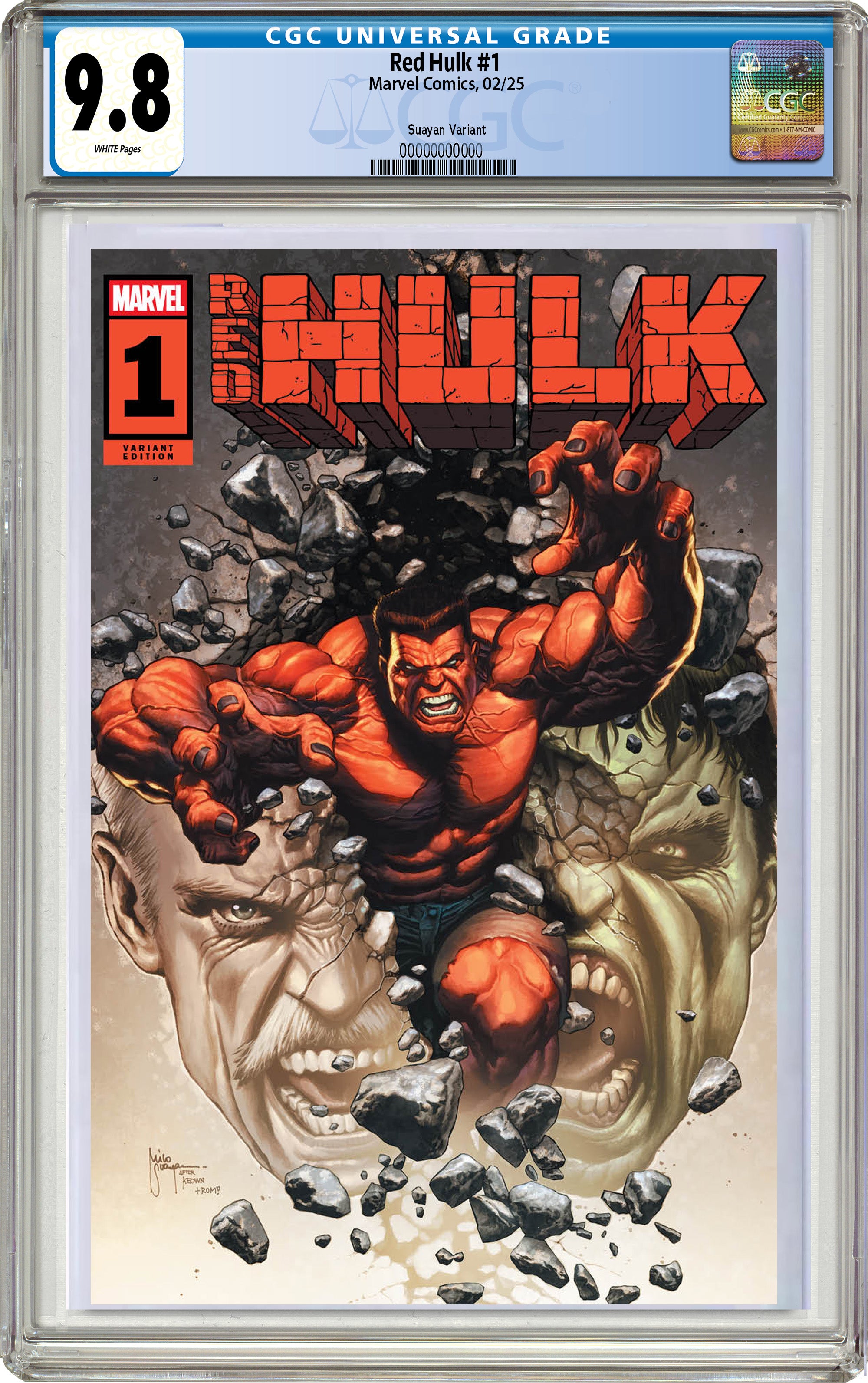 RED HULK #1 MICO SUAYAN SPLIT PERSONALITY EXCLUSIVE VARIANT OPTIONS 02-26-25