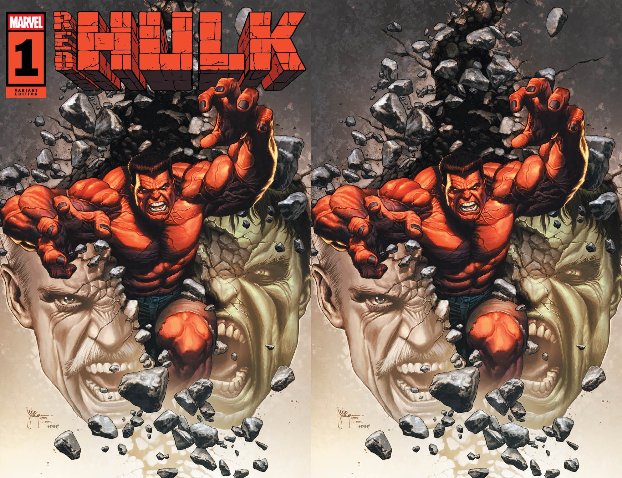 RED HULK #1 MICO SUAYAN SPLIT PERSONALITY EXCLUSIVE VARIANT OPTIONS 02-26-25