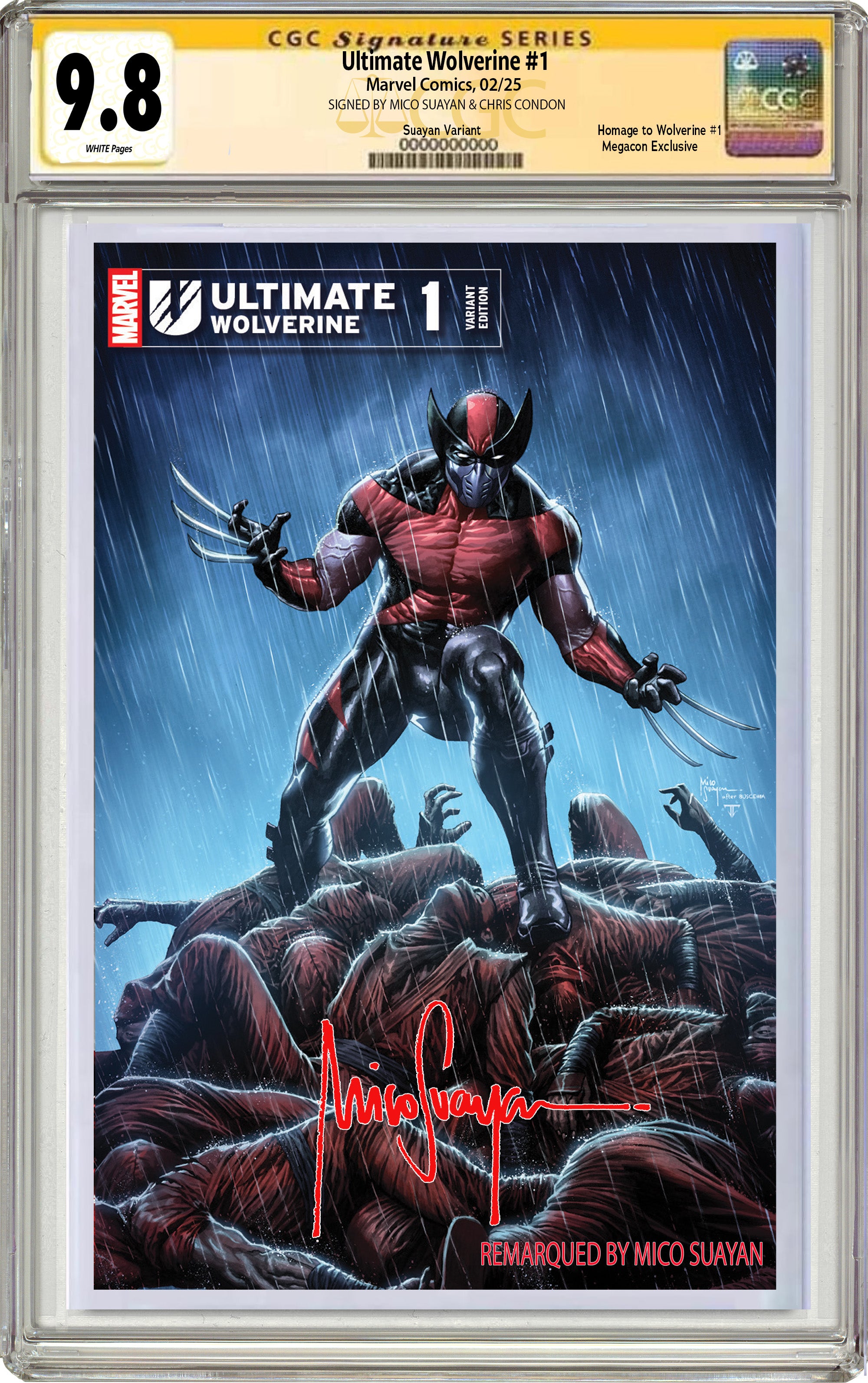 ULTIMATE WOLVERINE #1 MICO SUAYAN MEGACON EXCLUSIVE VARIANT COVERS 01/22/25