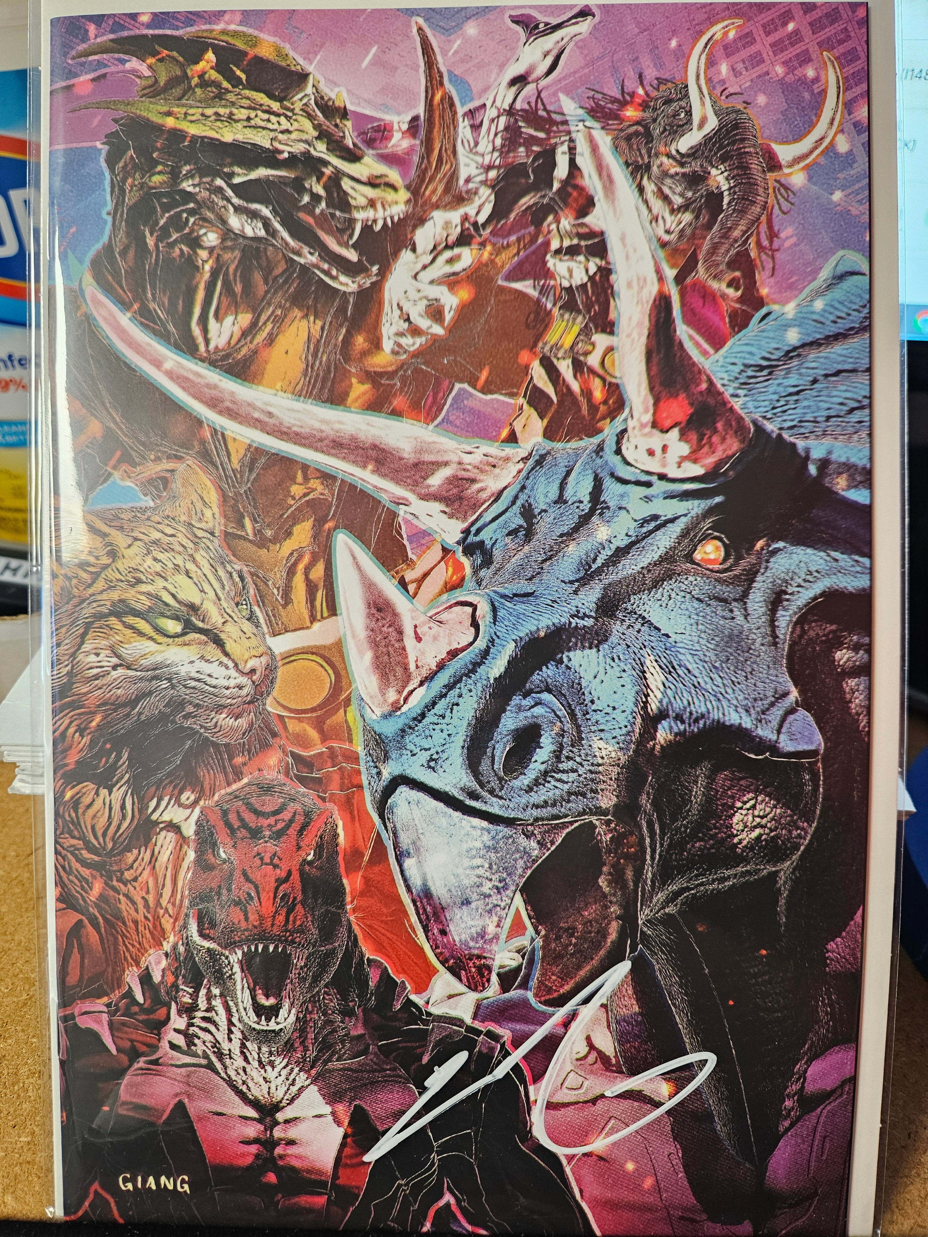 MMPR TMNT II #4 JOHN GIANG SIGNED BY JOHN GIANG WITH COA (SS7)