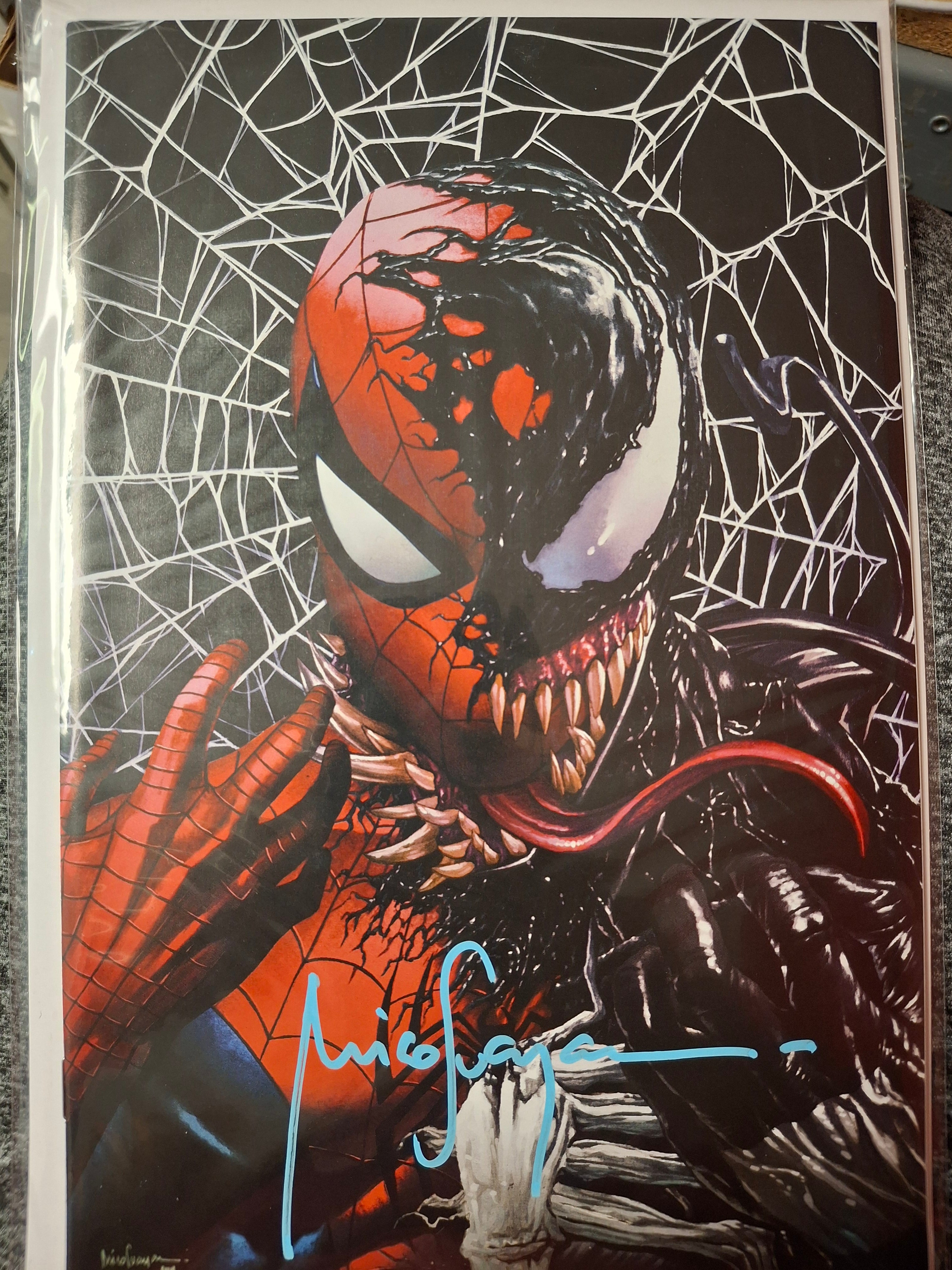 SPIDER-MAN SPIDERS SHADOW #1 VIRGIN VARIANT SIGNED BY MICO WITH COA (SS7)