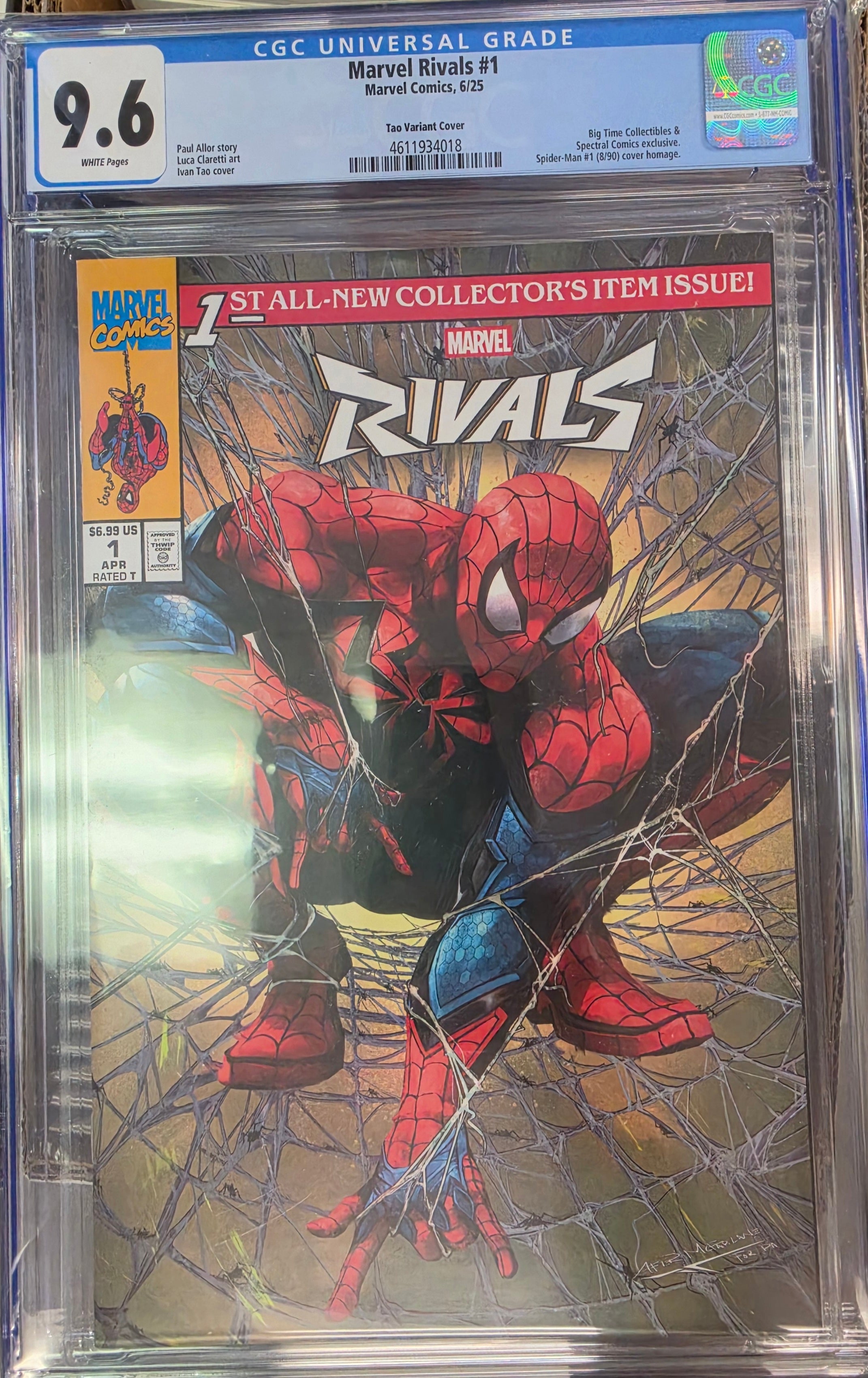 MARVEL RIVALS #1  IVAN TAO C2E2 EXCLUSIVE HOMAGE VARIANT TRADE DRESS CGC 9.6 (04-02-25) (C06)