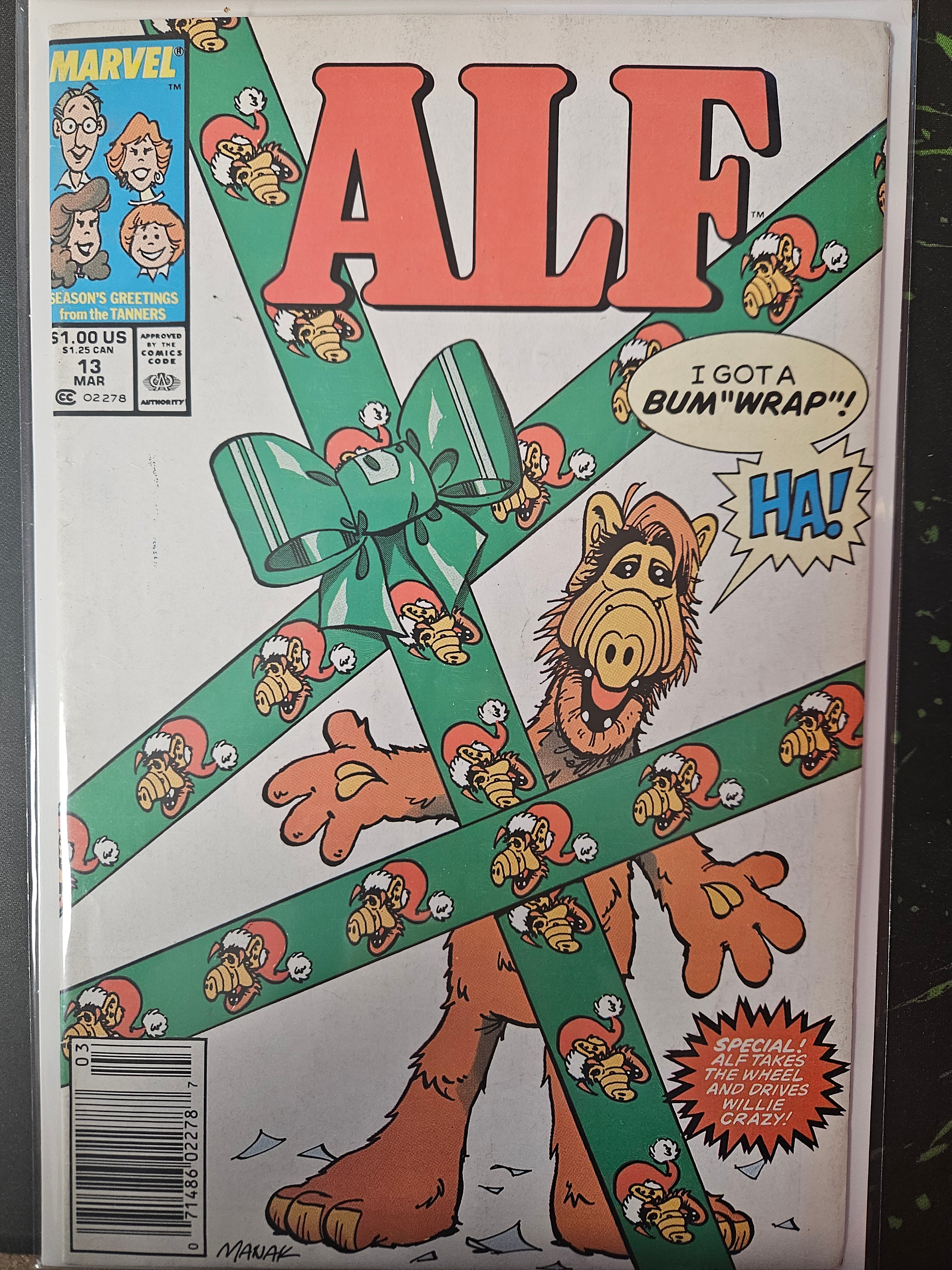 ALF #13 1989 MARVEL COMIC CHRISTMAS EDITION (CB13)