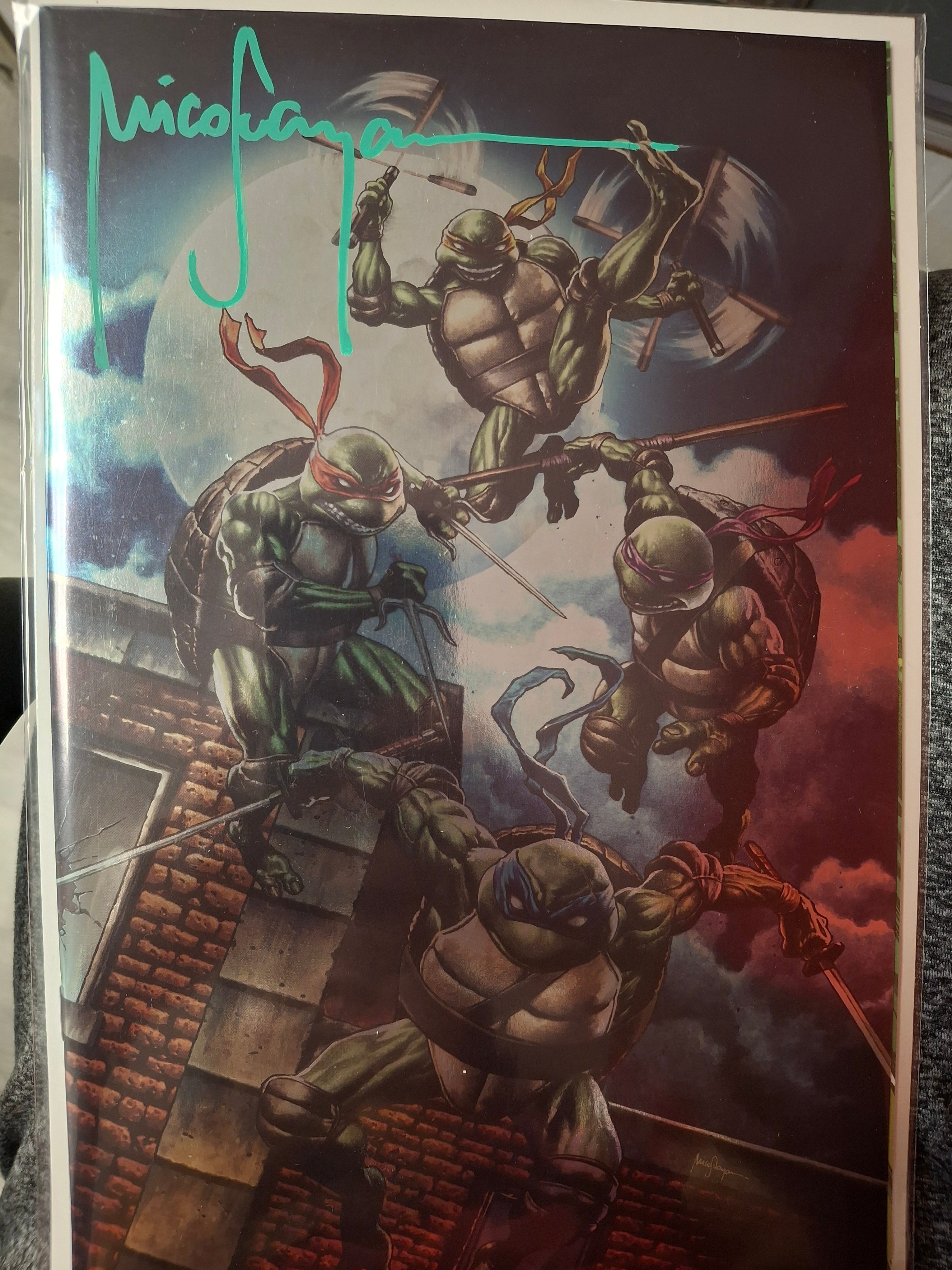 TEENAGE MUTANT NINJA TURTLES (2024) #1 FOIL VIRGIN VARIANT SIGNED BY MICO SUAYAN W/COA (SS8)