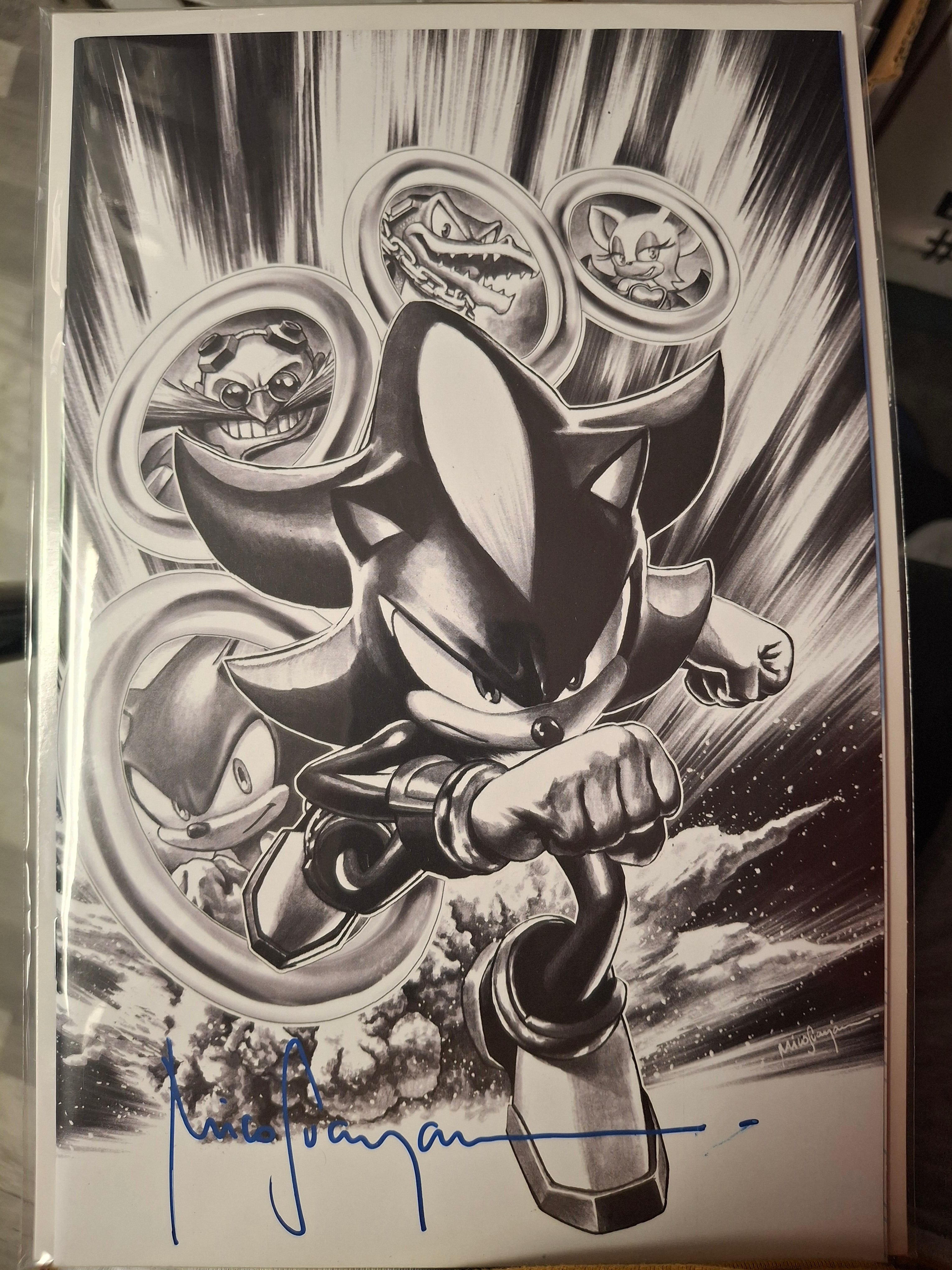 SONIC THE HEDGEHOG #69 SKETCH VARIANT SIGNED BY MICO SUAYAN W/COA (SS7)