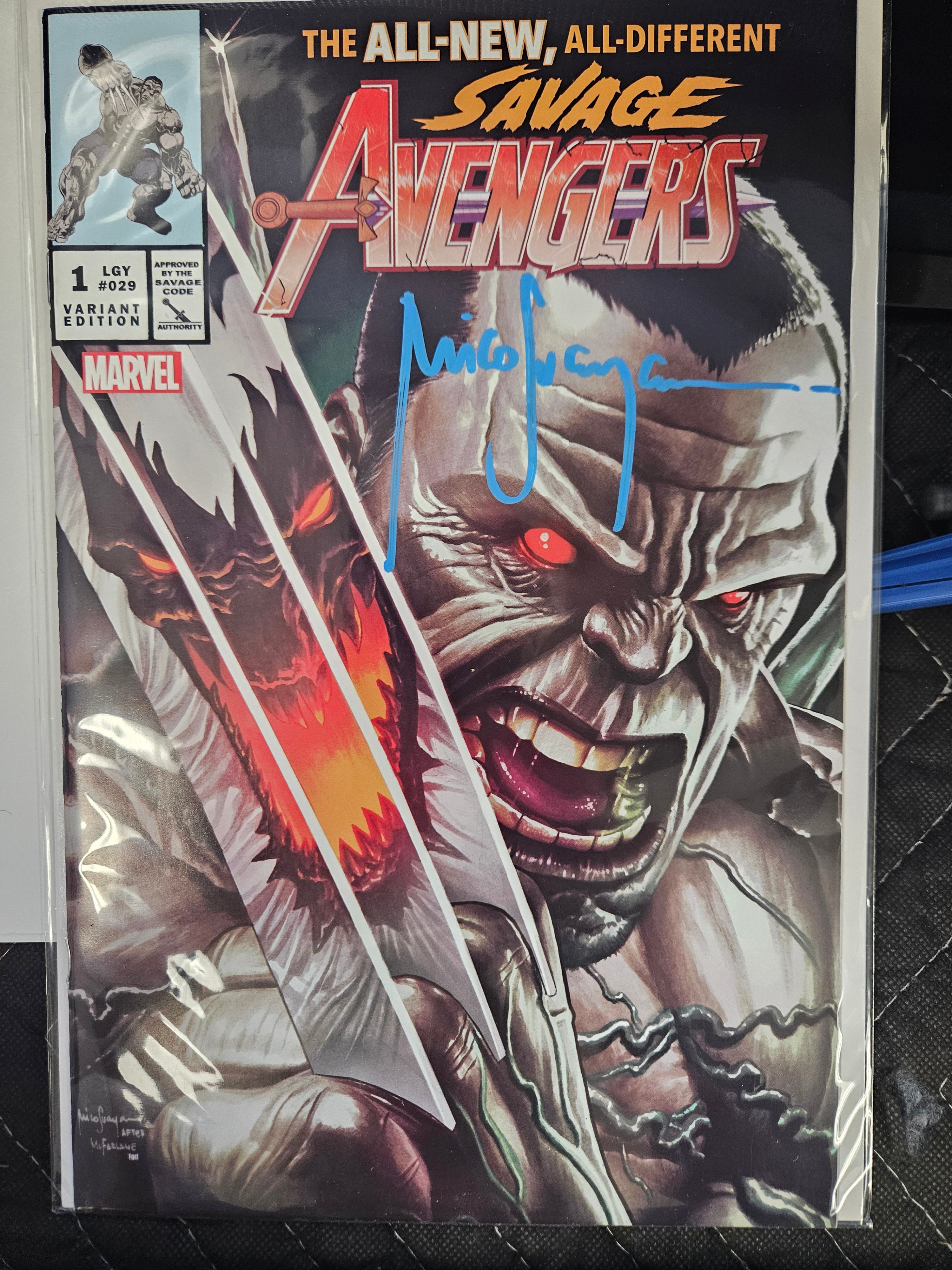 SAVAGE AVENGERS #1 TRADE DRESS SIGNED BY MICO SUAYAN W/ COA (SS15)