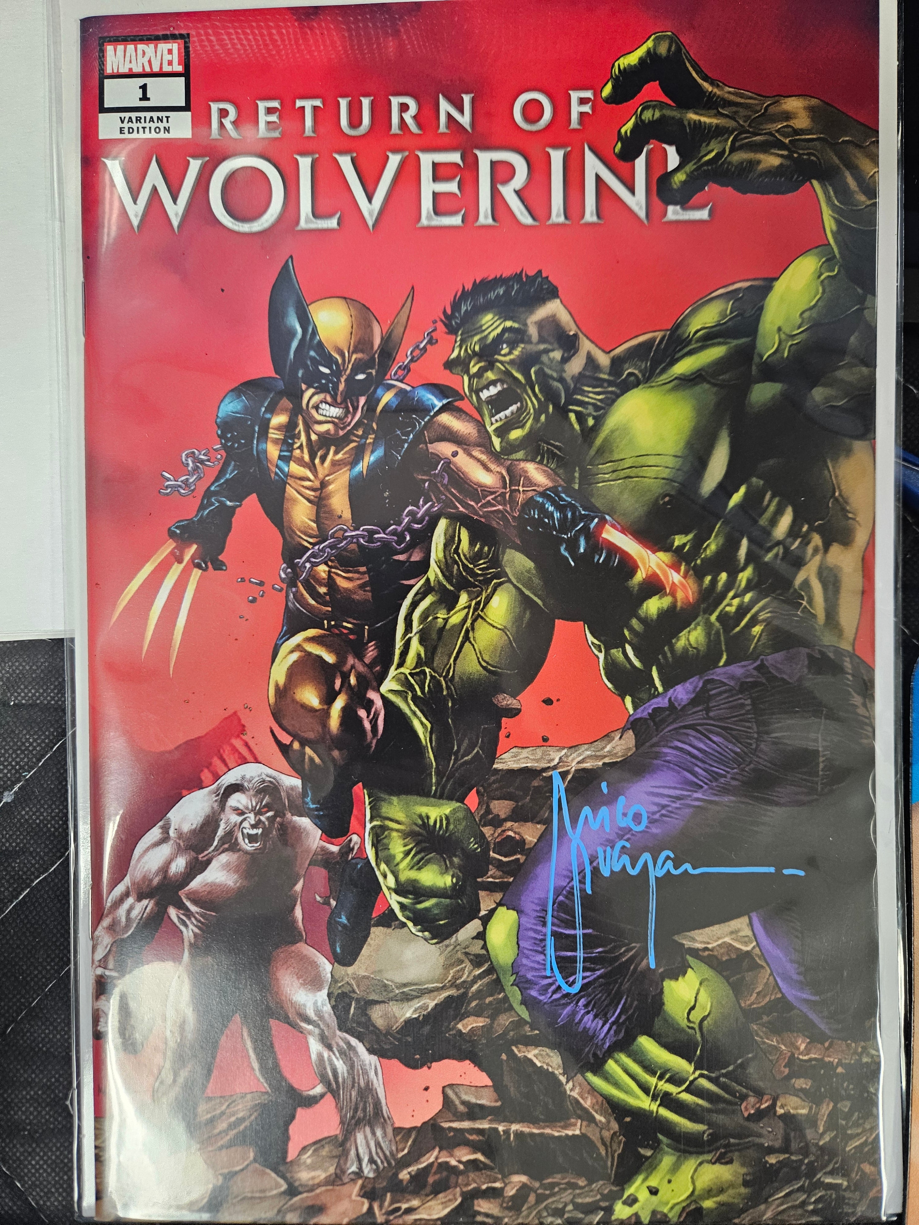 RETURN OF WOLVERINE #1 TRADE DRESS SIGNED BY MICO SUAYAN W/COA (SS15)