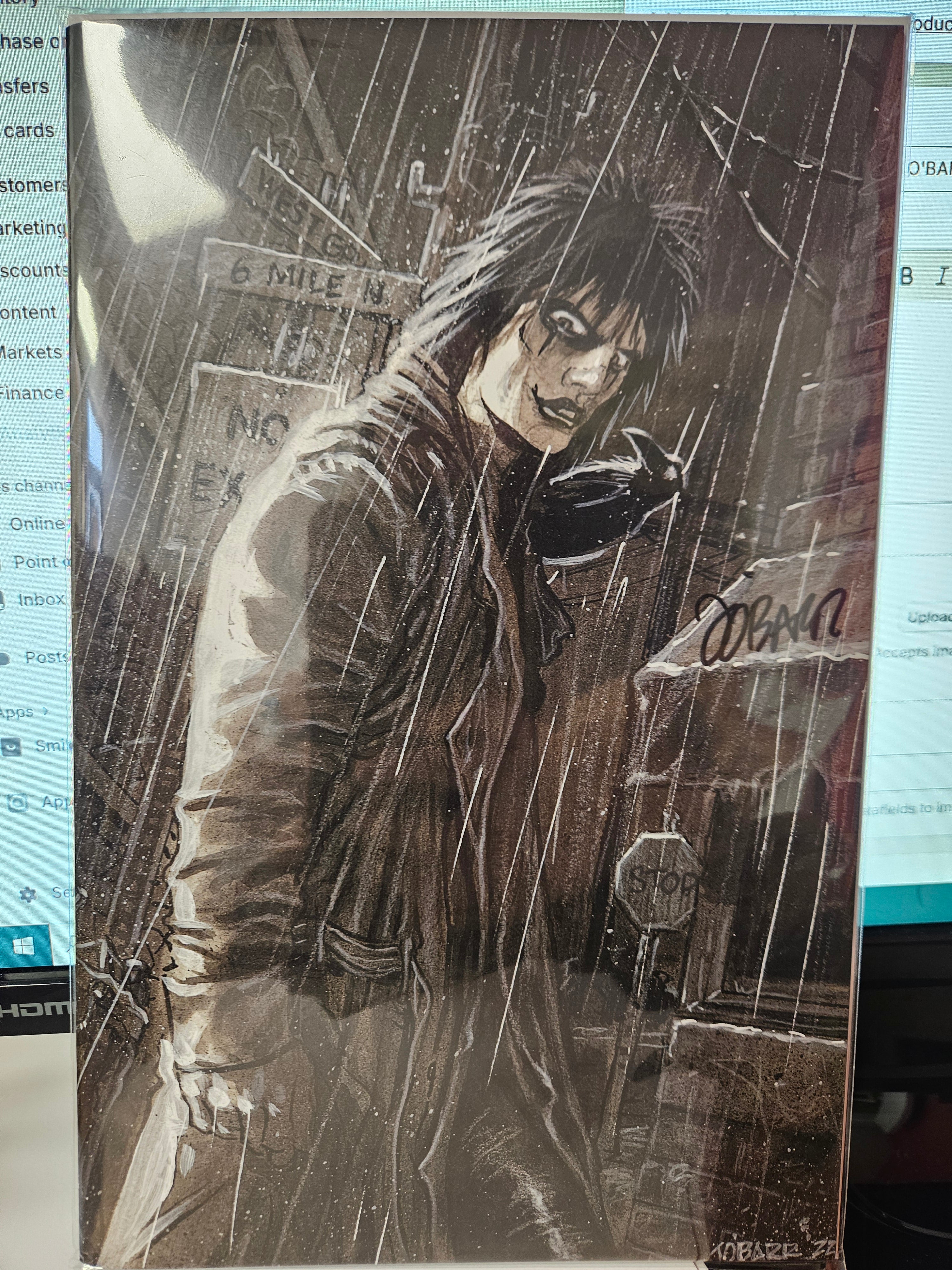 CROW DEADTIME #3 JAMES O'BARR VIRGIN VARIANT SIGNED BY JAMES O'BARR W/COA (SS11)