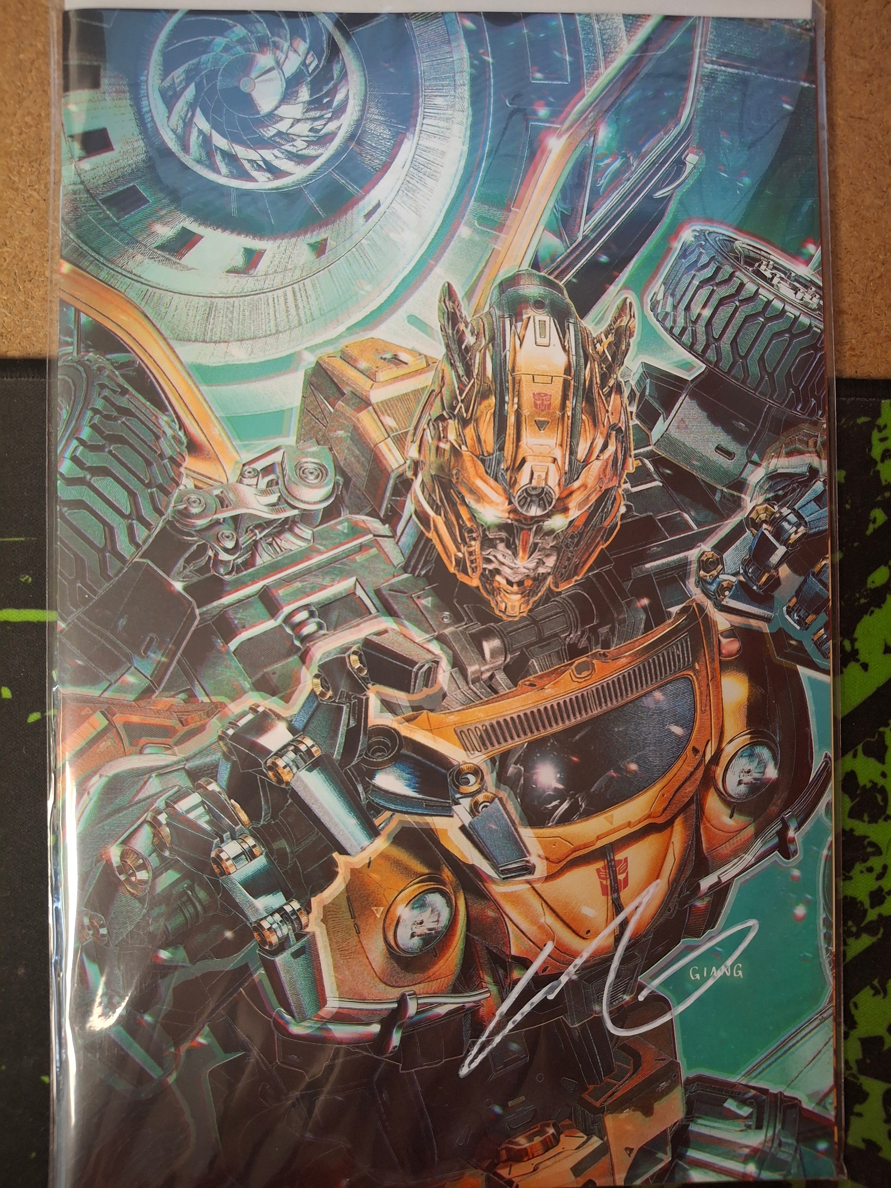 TRANSFORMERS #1 10TH PRINTING SIGNED BY JOHN GIANG WITH COA (SS8)