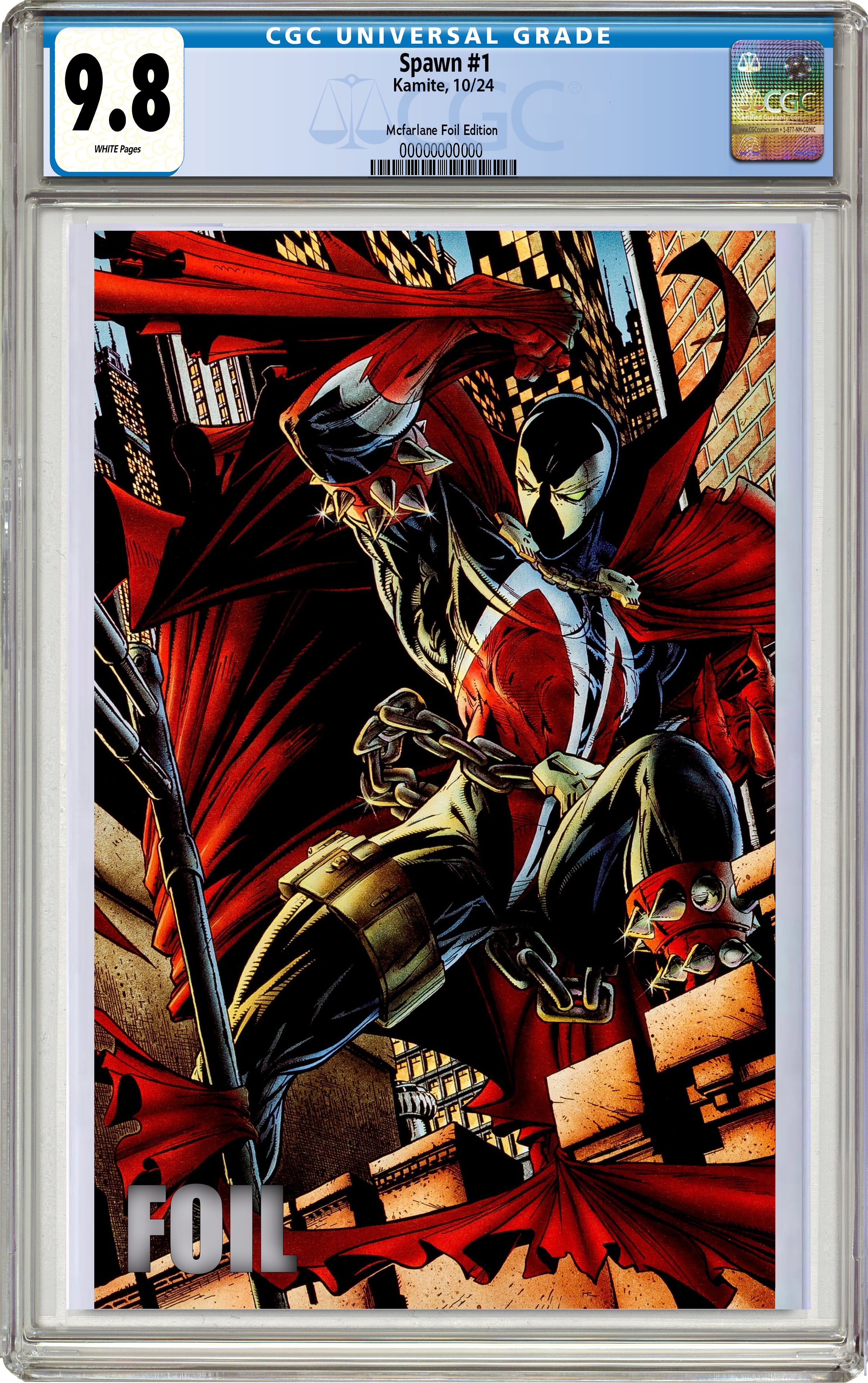 SPAWN #1 TODD MCFARLANE MOCCA ART EXCLUSIVE FOIL EDITION BY KAMITE MEXICO