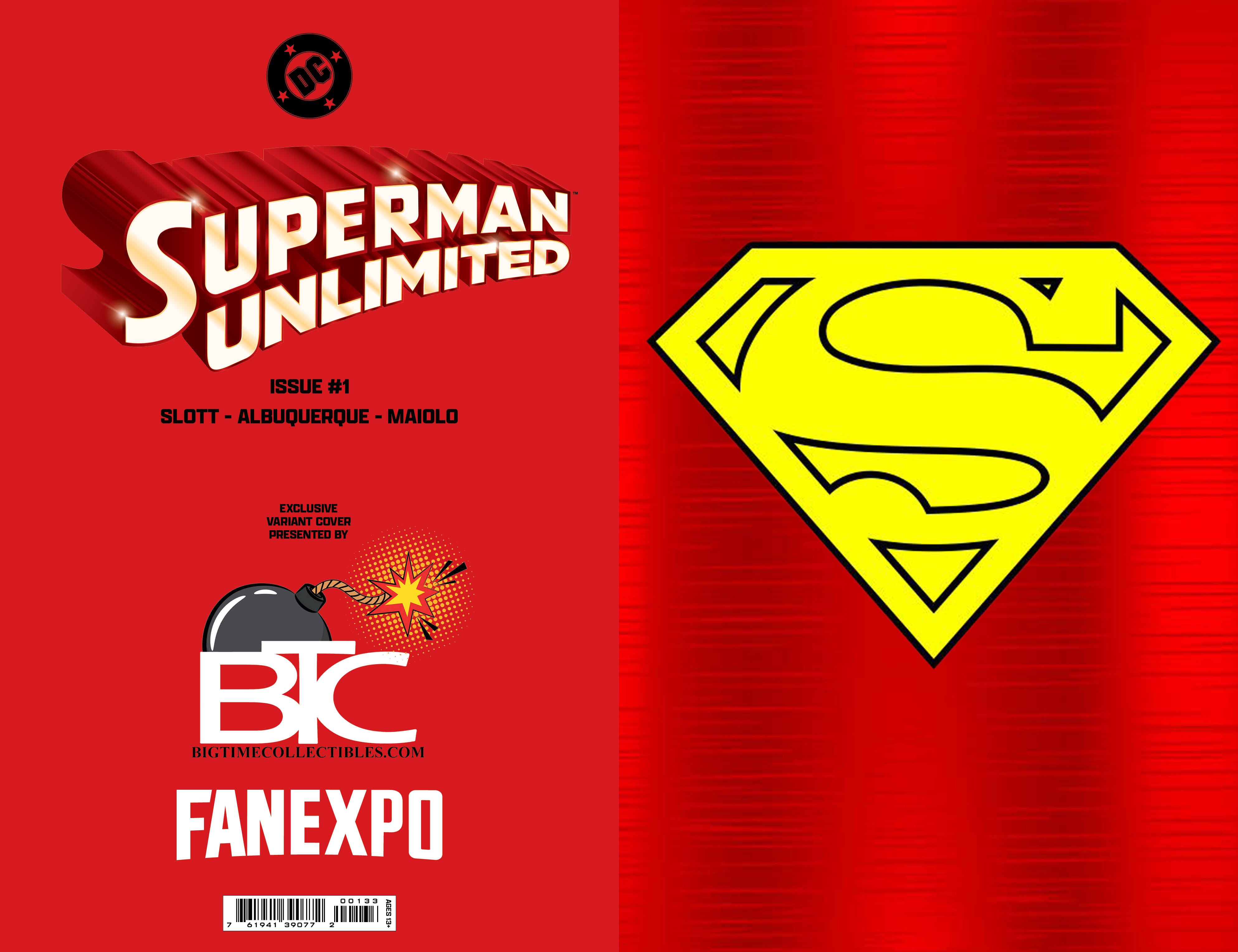 SUPERMAN UNLIMITED #1 FANEXPO DALLAS LIMITED EDITION EXCLUSIVE FOIL CAPE VARIANT