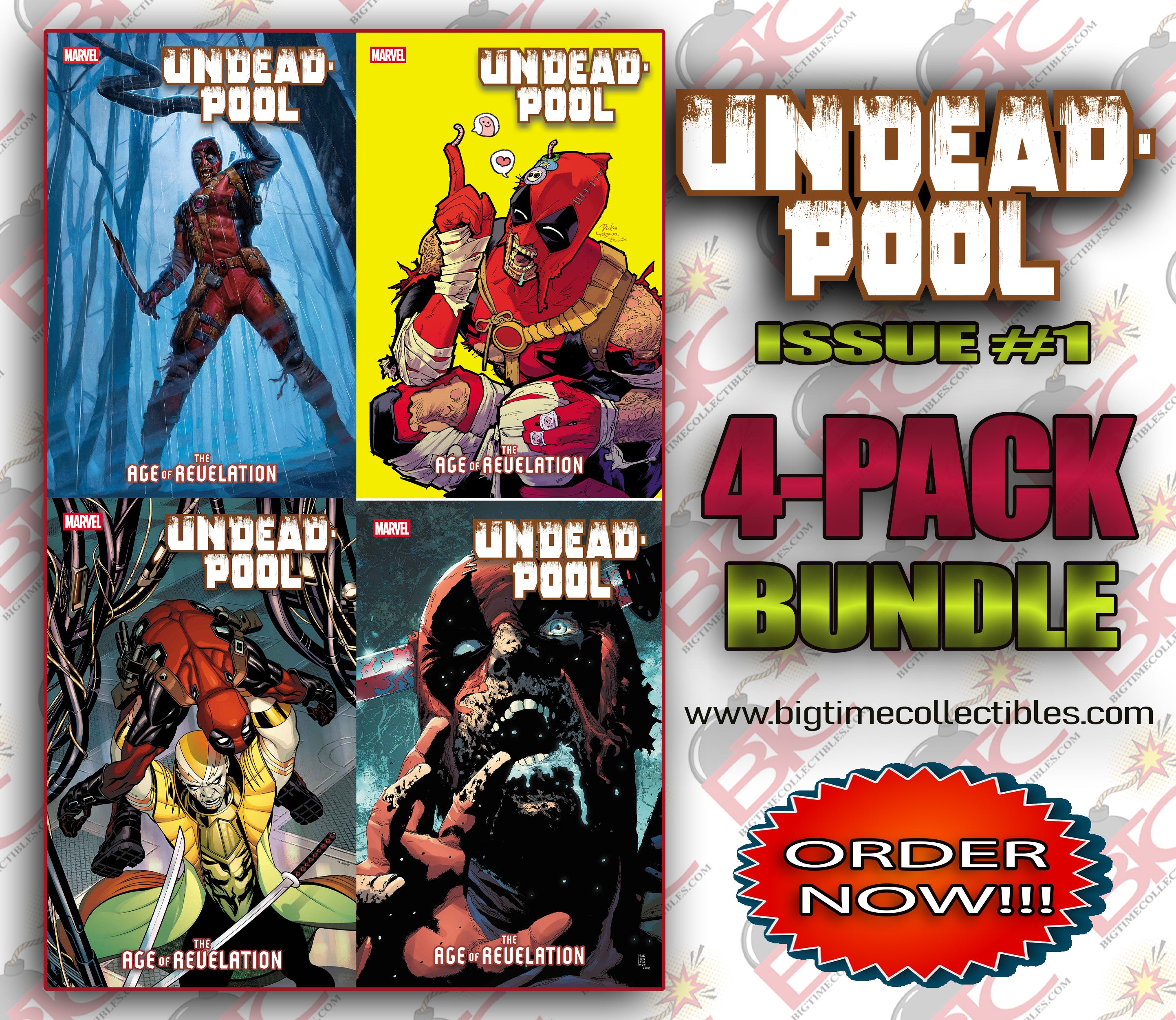 UNDEADPOOL #1 4-PACK BUNDLE [AOR]  -- [Expected In Stock Date : 10-29-25]