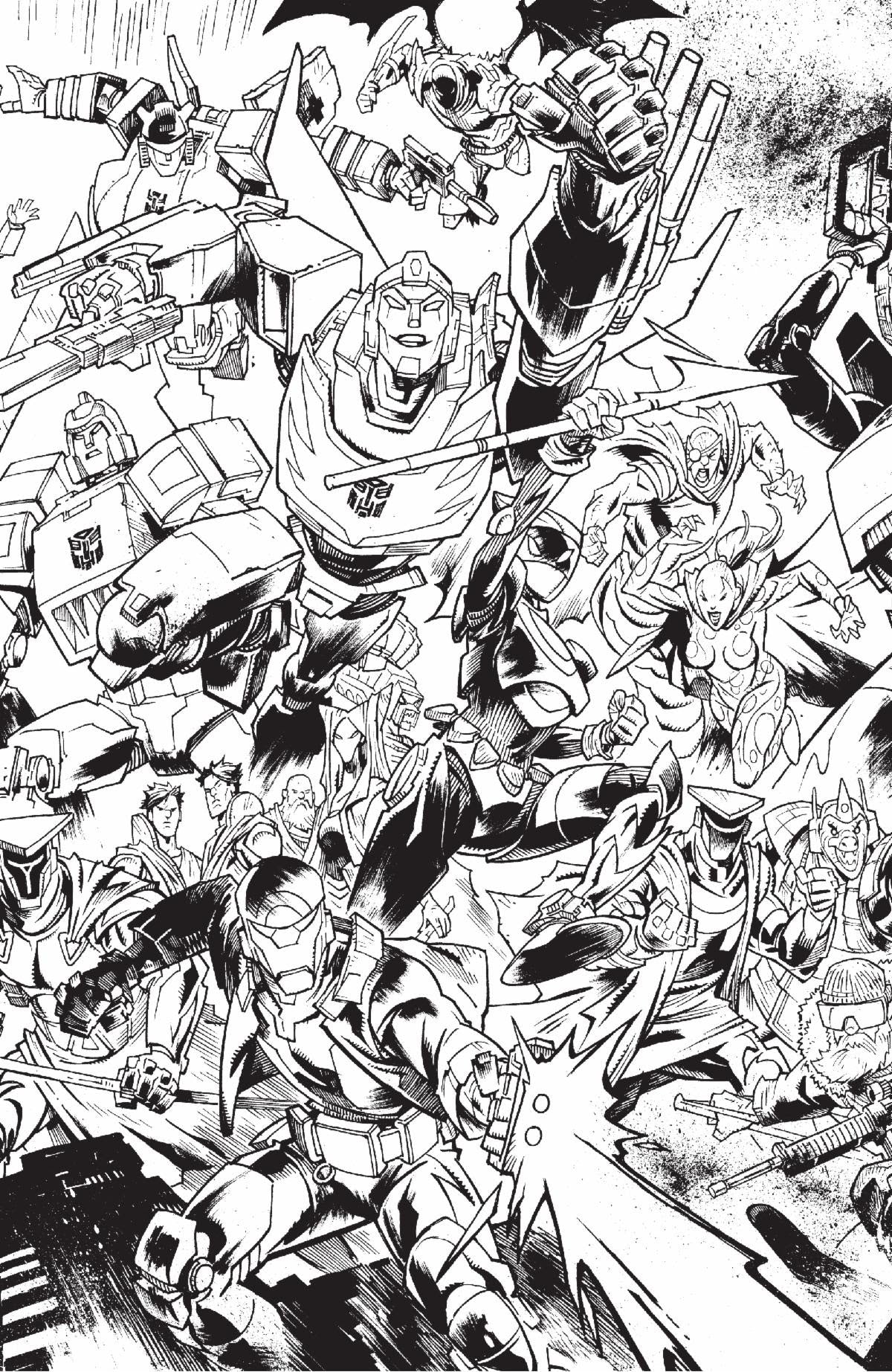 Transformers #9 Cover G (B&W Howard Energon Universe Anniversary Variant) - Comic Book Transformers #9 Cover G (B&W Howard Energon Universe Anniversary Variant) - Comic Book