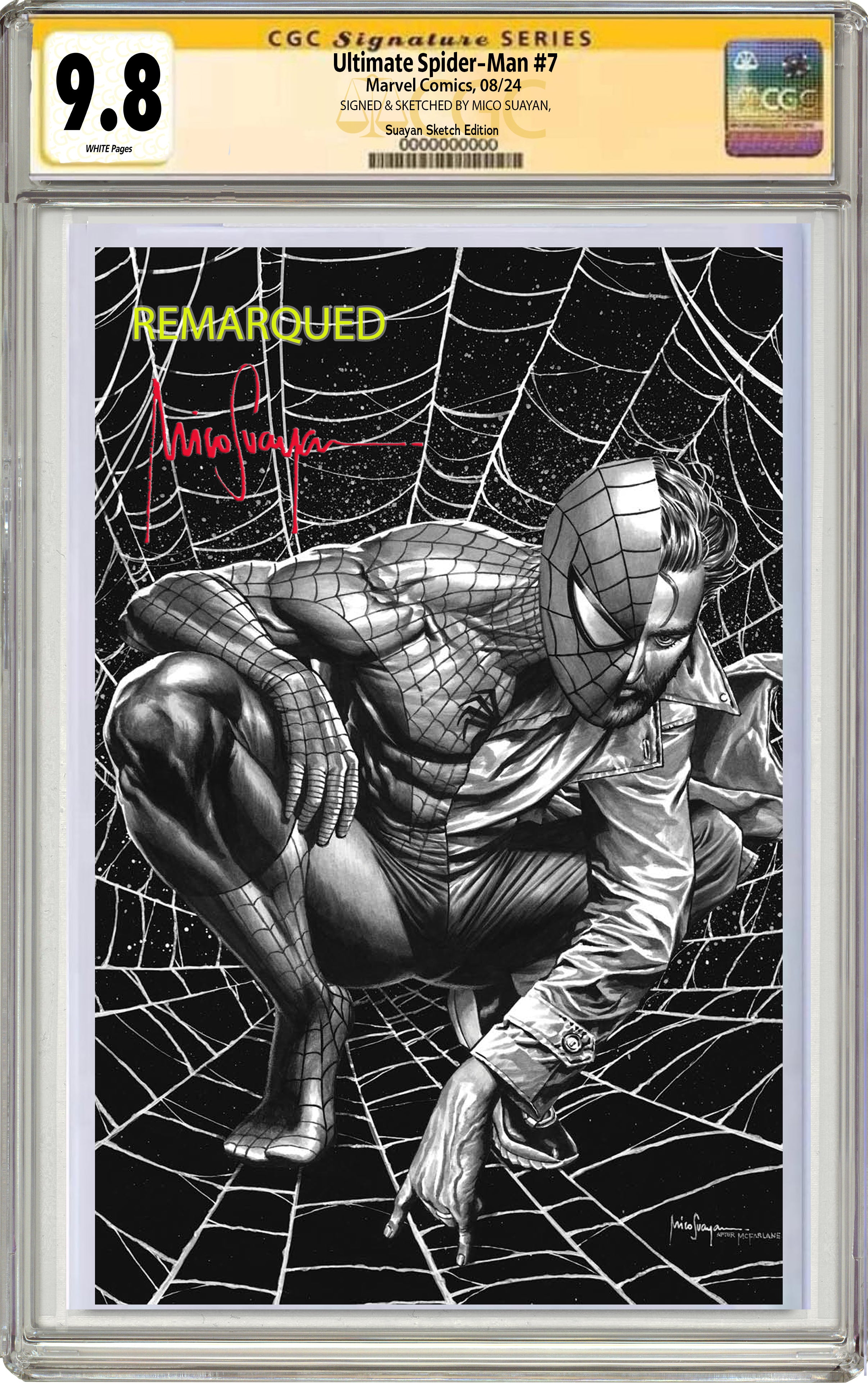 ULTIMATE SPIDER-MAN #7 MICO SUAYAN NYCC EXCLUSIVE SKETCH VIRGIN EDITION (M108)