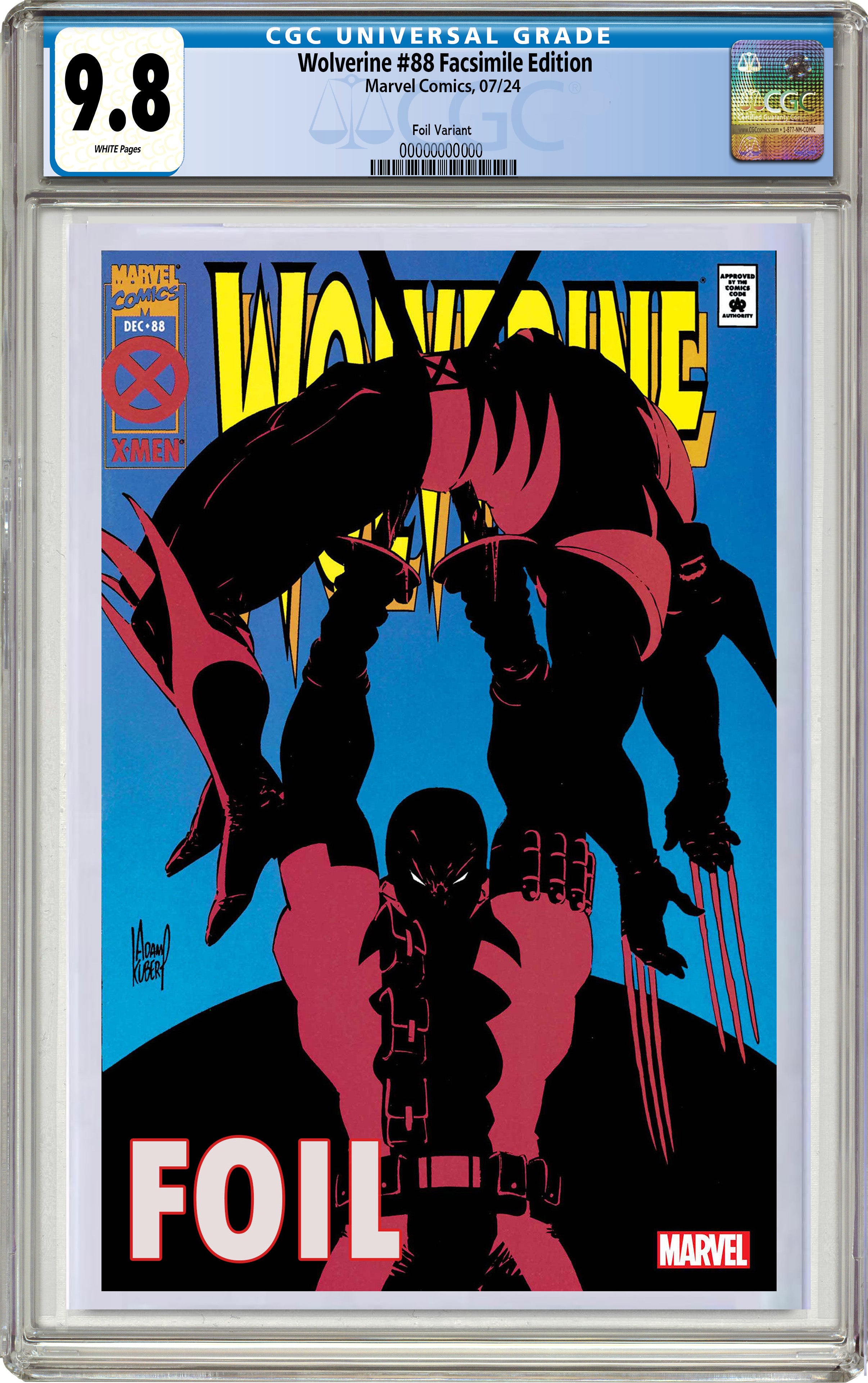 WOLVERINE #88 FACSIMILE EDITION FOIL VARIANT CGC 9.8 W/FREE RAW COPY