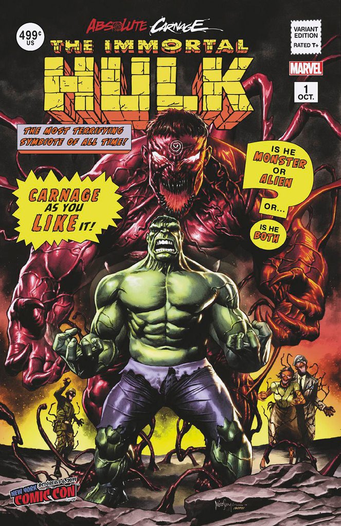 ABSOLUTE CARNAGE IMMORTAL HULK #1 MICO SUAYAN NYCC 2019 EXCLUSIVE (M142) VARIANT