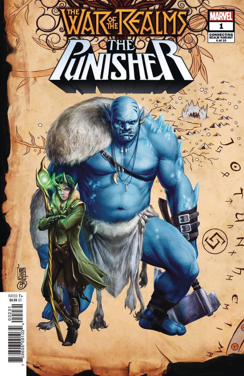 WAR OF REALMS PUNISHER #1 (OF 3) CAMUNCOLI CONNECTING REALM 04/17/19 FOC 03/25/19
